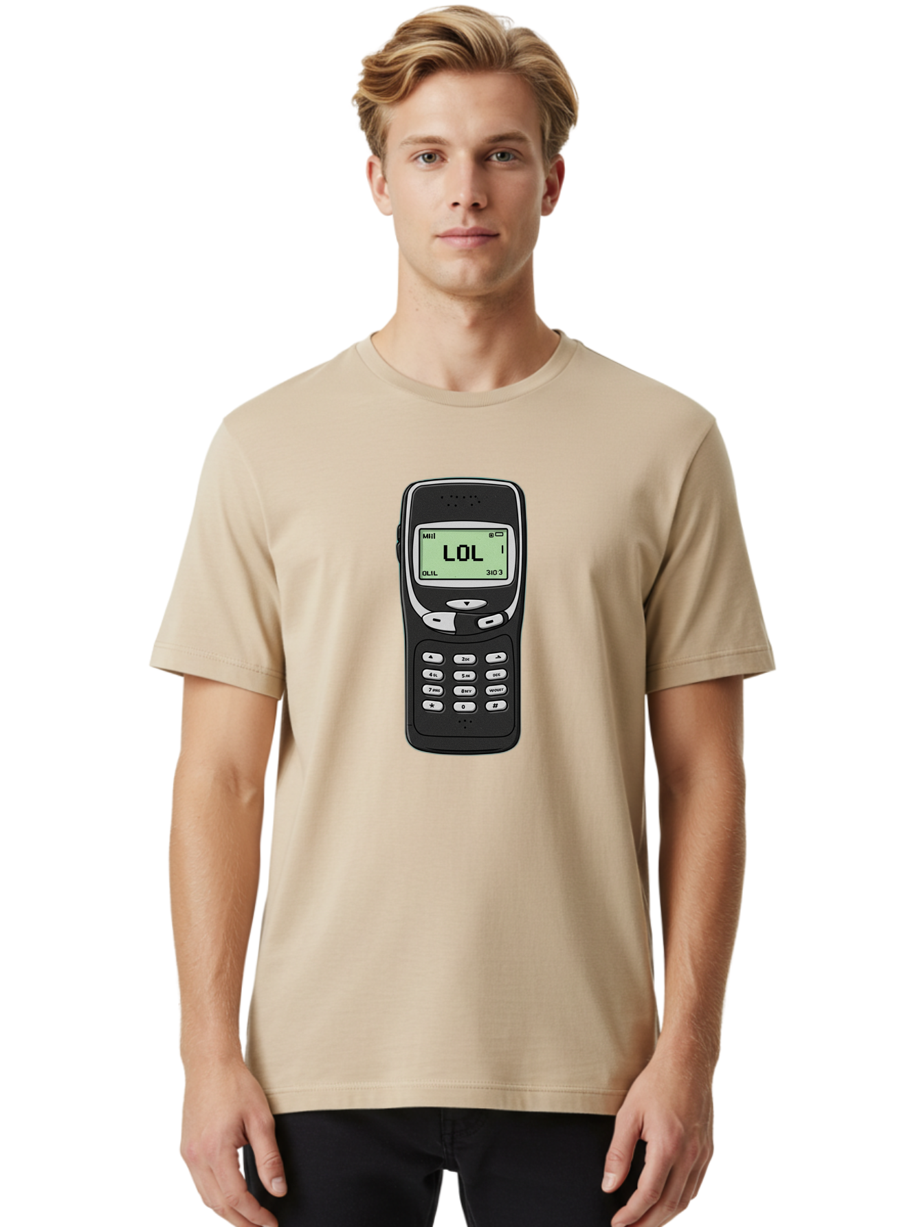 Lol-Phone-1 Men'S Graphic Tee, 100% Cotton, Comfortable Casual Summer Wear, Machine Washable, Vintage Camera, Old Camera, Antique Camera, Black Camera, Classic Photography, Photography Equipment, Nostalgic Device, Film Camera, Camera Art Bam805