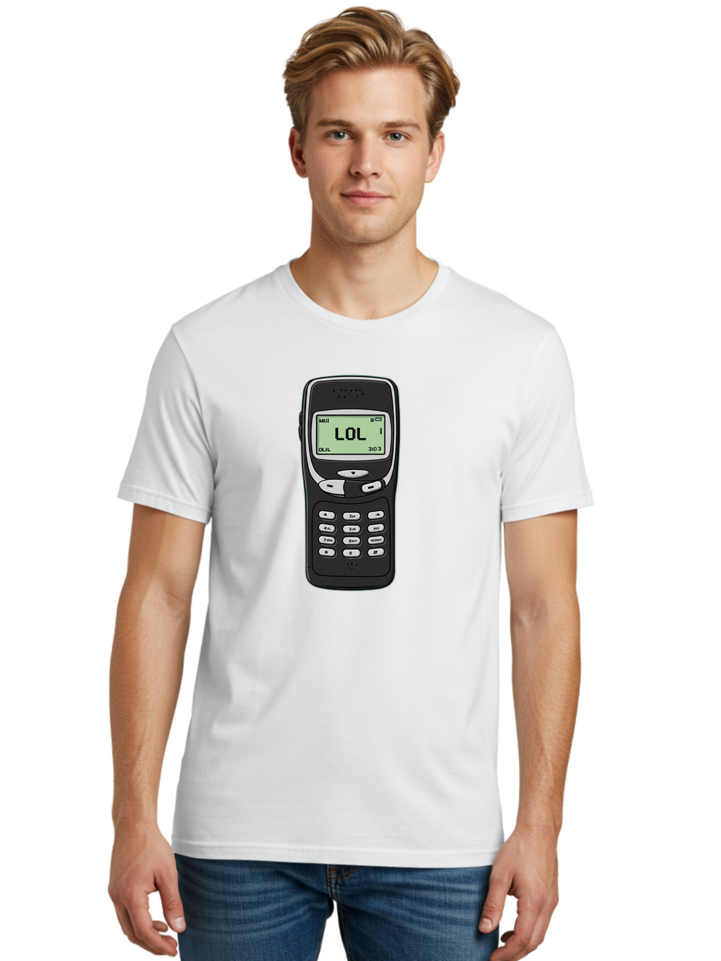 Lol-Phone-1 Men'S Graphic Tee, 100% Cotton, Comfortable Casual Summer Wear, Machine Washable, Vintage Camera, Old Camera, Antique Camera, Black Camera, Classic Photography, Photography Equipment, Nostalgic Device, Film Camera, Camera Art Bam805