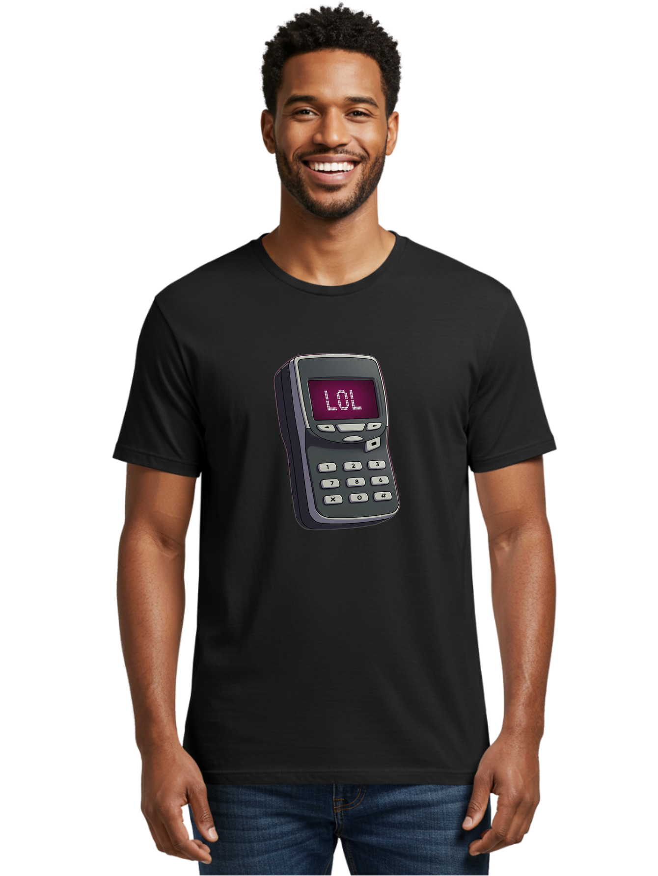 Lol-Phone-2 Men'S Graphic Tee, 100% Cotton, Comfortable Casual Summer Wear, Machine Washable, Vintage Camera, Old Camera, Antique Camera, Black Camera, Classic Photography, Photography Equipment, Nostalgic Device, Film Camera, Camera Art Bam806
