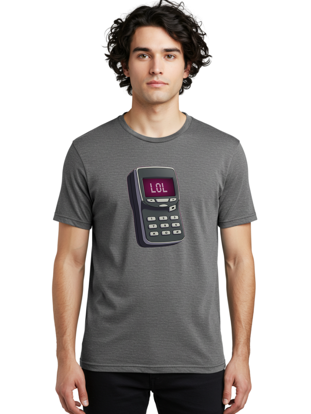 Lol-Phone-2 Men'S Graphic Tee, 100% Cotton, Comfortable Casual Summer Wear, Machine Washable, Vintage Camera, Old Camera, Antique Camera, Black Camera, Classic Photography, Photography Equipment, Nostalgic Device, Film Camera, Camera Art Bam806