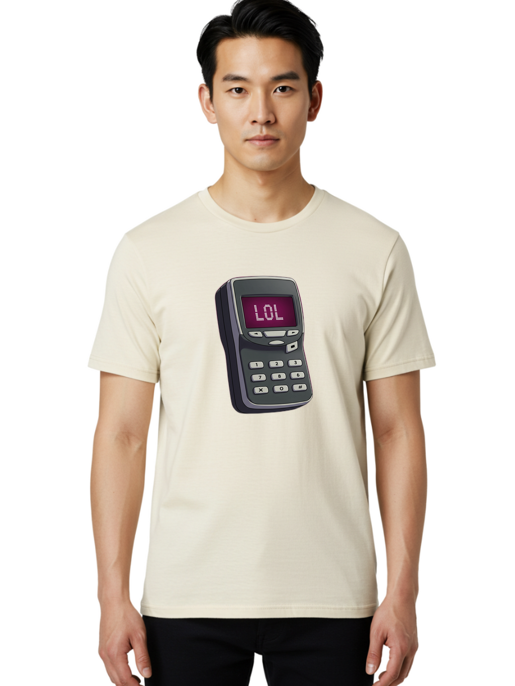 Lol-Phone-2 Men'S Graphic Tee, 100% Cotton, Comfortable Casual Summer Wear, Machine Washable, Vintage Camera, Old Camera, Antique Camera, Black Camera, Classic Photography, Photography Equipment, Nostalgic Device, Film Camera, Camera Art Bam806