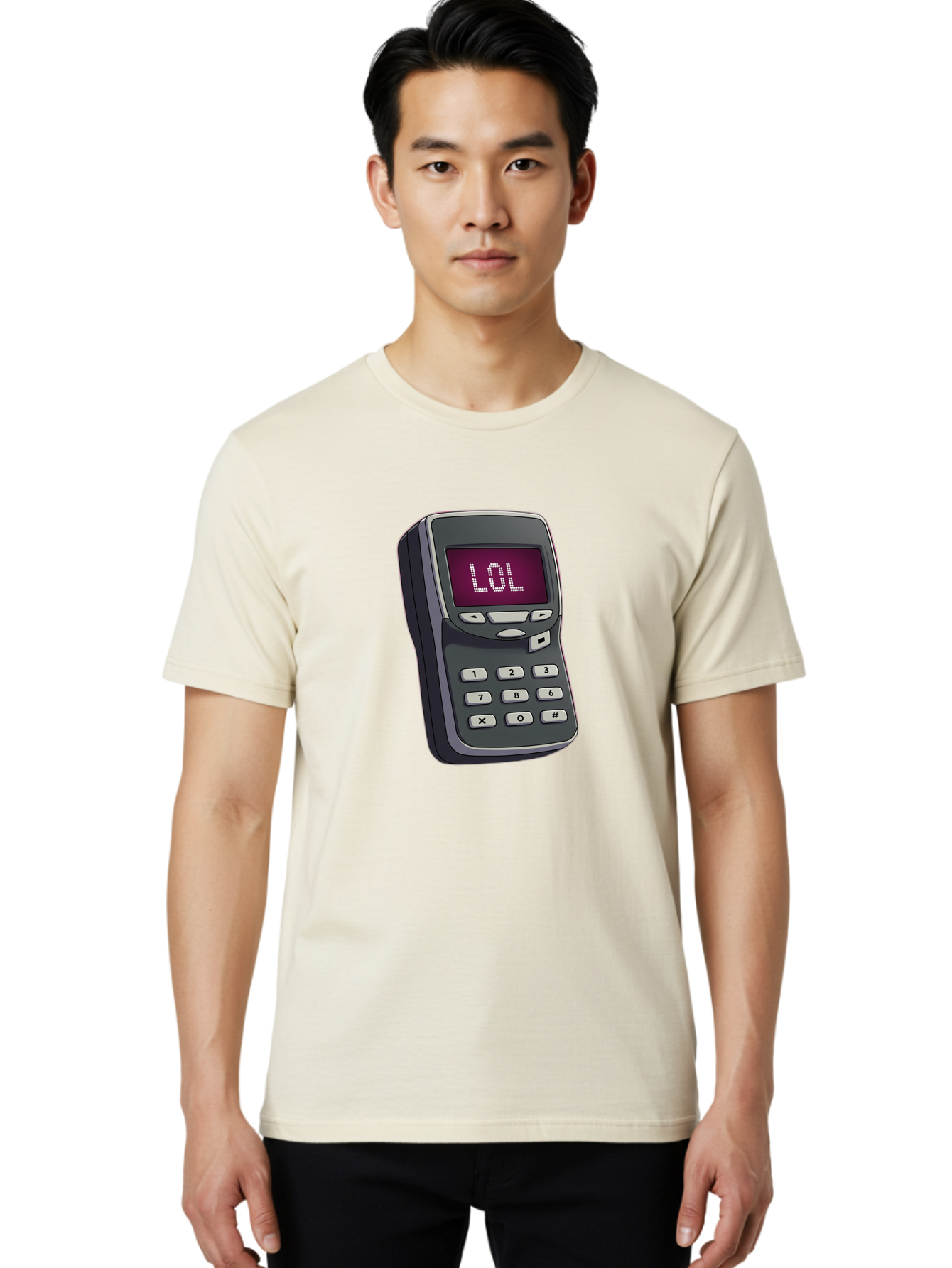 Lol-Phone-2 Men'S Graphic Tee, 100% Cotton, Comfortable Casual Summer Wear, Machine Washable, Vintage Camera, Old Camera, Antique Camera, Black Camera, Classic Photography, Photography Equipment, Nostalgic Device, Film Camera, Camera Art Bam806
