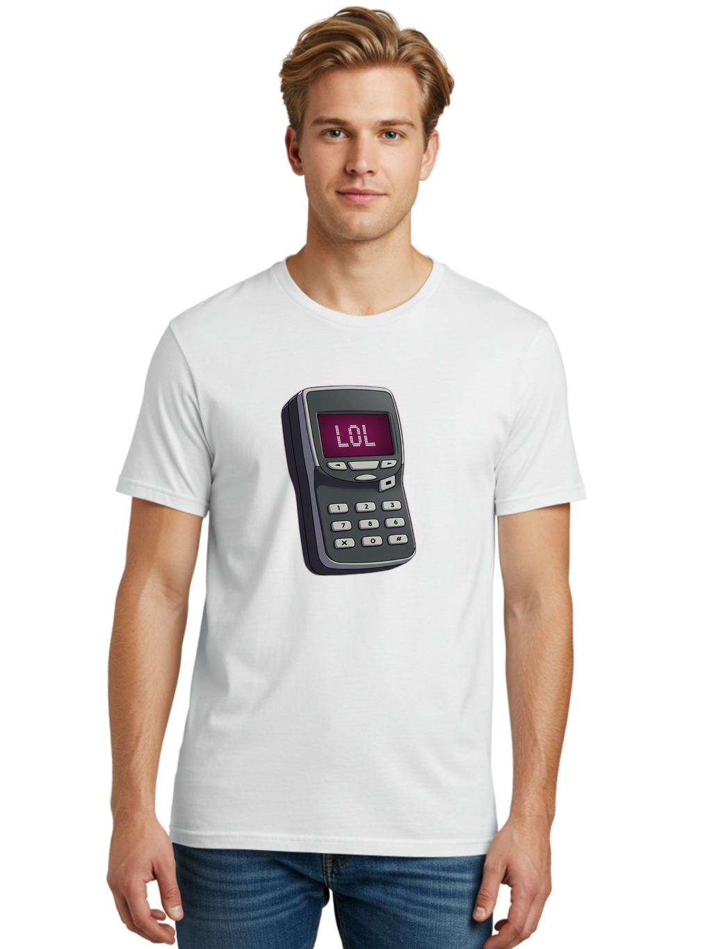 Lol-Phone-2 Men'S Graphic Tee, 100% Cotton, Comfortable Casual Summer Wear, Machine Washable, Vintage Camera, Old Camera, Antique Camera, Black Camera, Classic Photography, Photography Equipment, Nostalgic Device, Film Camera, Camera Art Bam806