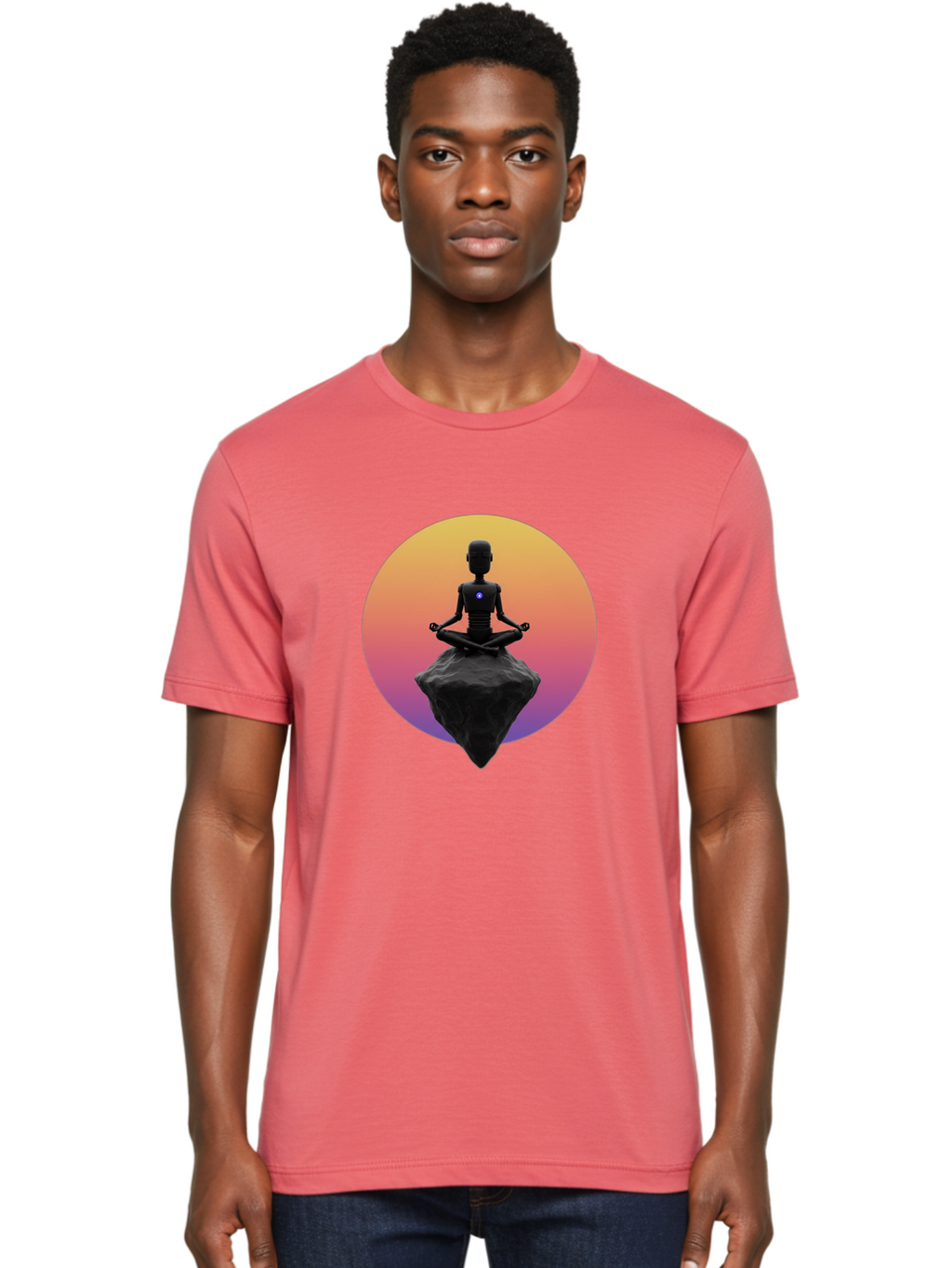 Lotus-Position-Statue Men'S Graphic Tee, 100% Cotton, Comfortable Casual Summer Wear, Machine Washable, Vintage Camera, Old Camera, Antique Camera, Black Camera, Classic Photography, Photography Equipment, Nostalgic Device, Film Camera, Bam811