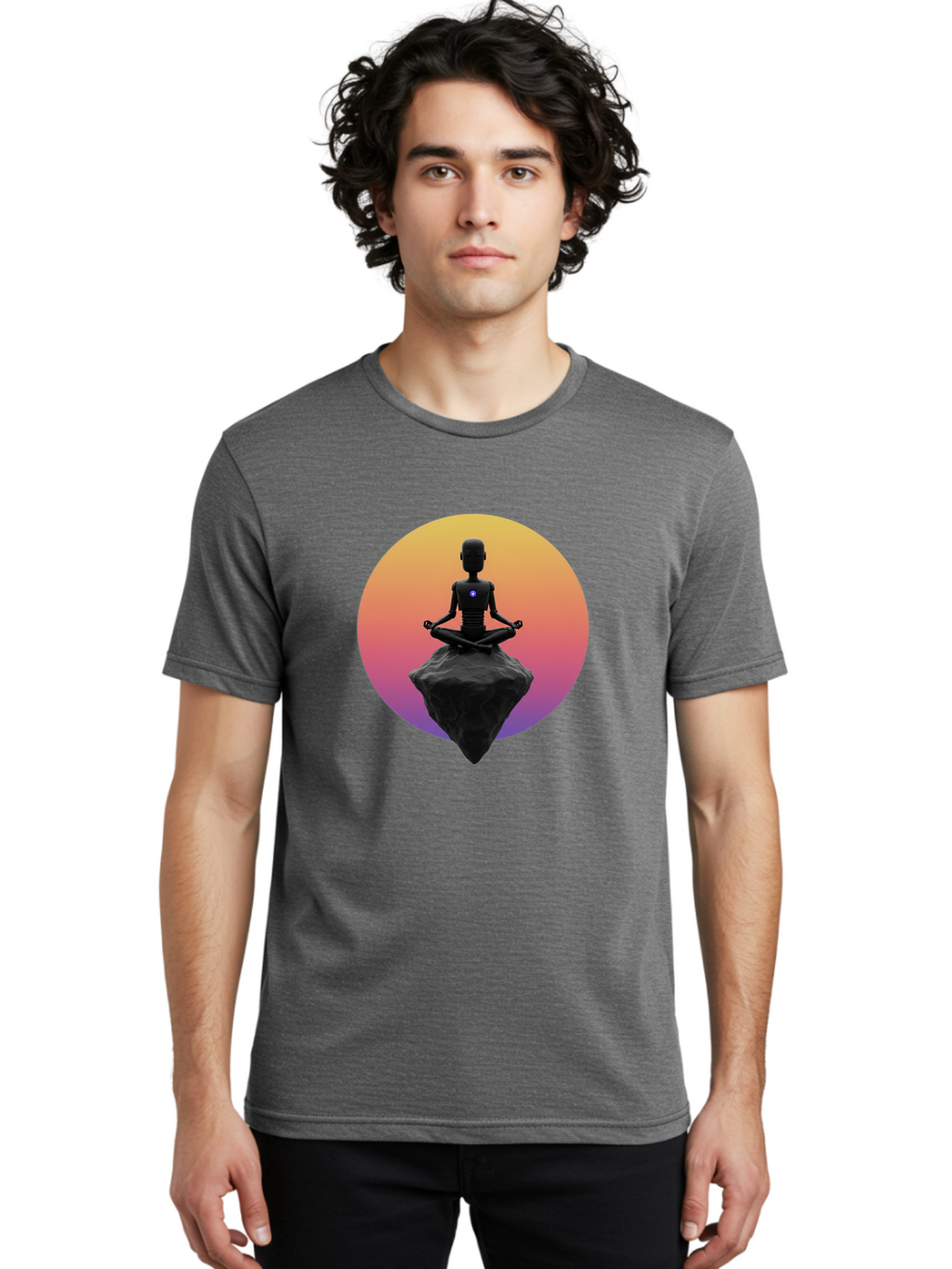 Lotus-Position-Statue Men'S Graphic Tee, 100% Cotton, Comfortable Casual Summer Wear, Machine Washable, Vintage Camera, Old Camera, Antique Camera, Black Camera, Classic Photography, Photography Equipment, Nostalgic Device, Film Camera, Bam811