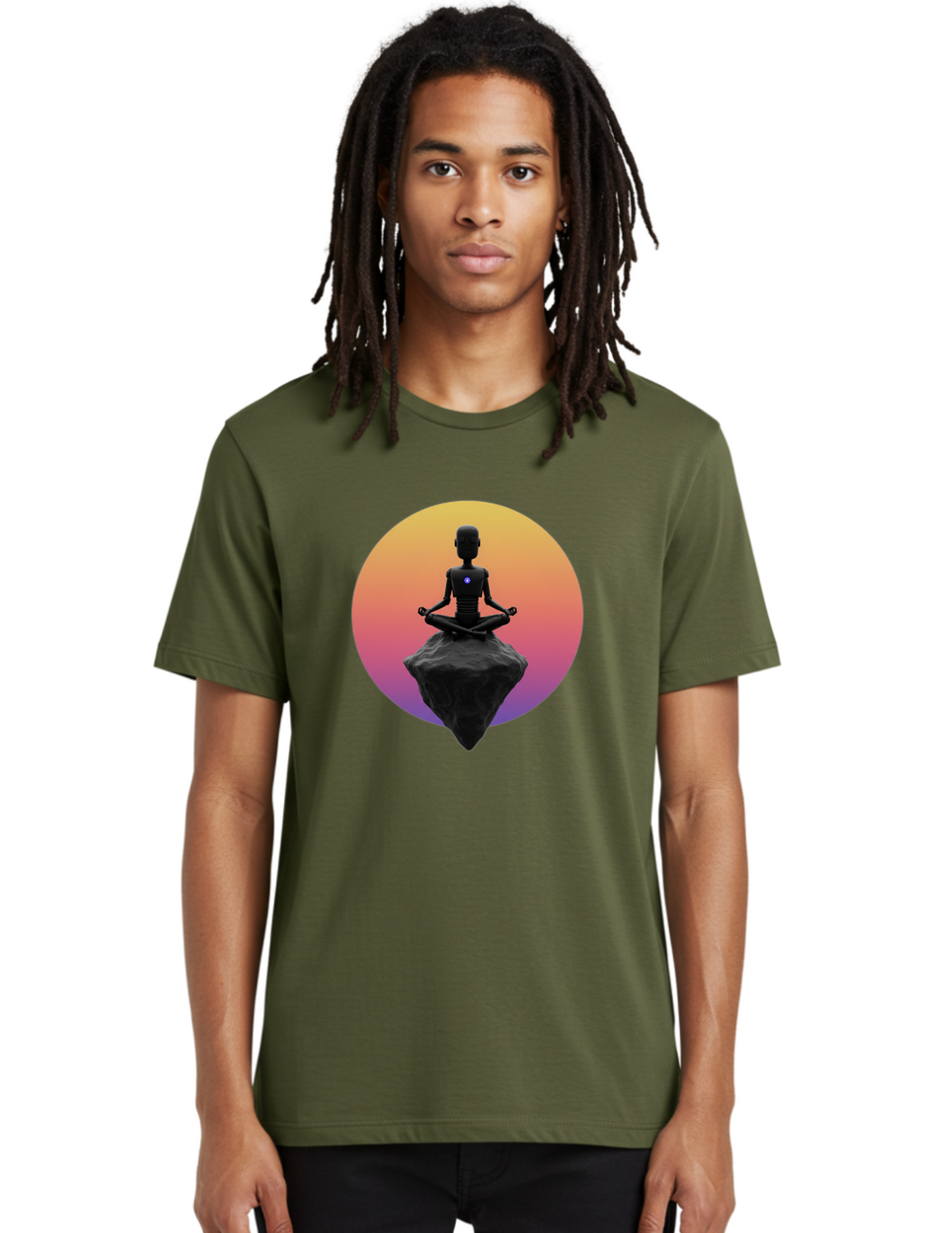 Lotus-Position-Statue Men'S Graphic Tee, 100% Cotton, Comfortable Casual Summer Wear, Machine Washable, Vintage Camera, Old Camera, Antique Camera, Black Camera, Classic Photography, Photography Equipment, Nostalgic Device, Film Camera, Bam811