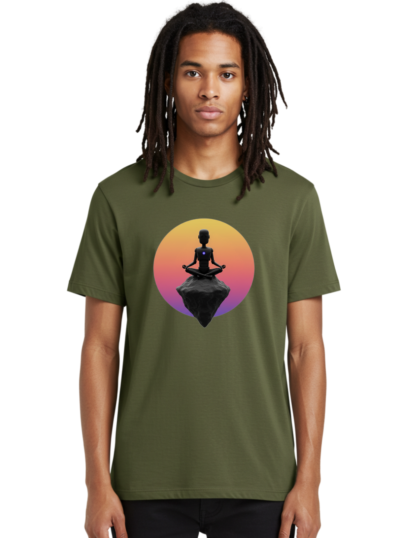 Lotus-Position-Statue Men'S Graphic Tee, 100% Cotton, Comfortable Casual Summer Wear, Machine Washable, Vintage Camera, Old Camera, Antique Camera, Black Camera, Classic Photography, Photography Equipment, Nostalgic Device, Film Camera, Bam811