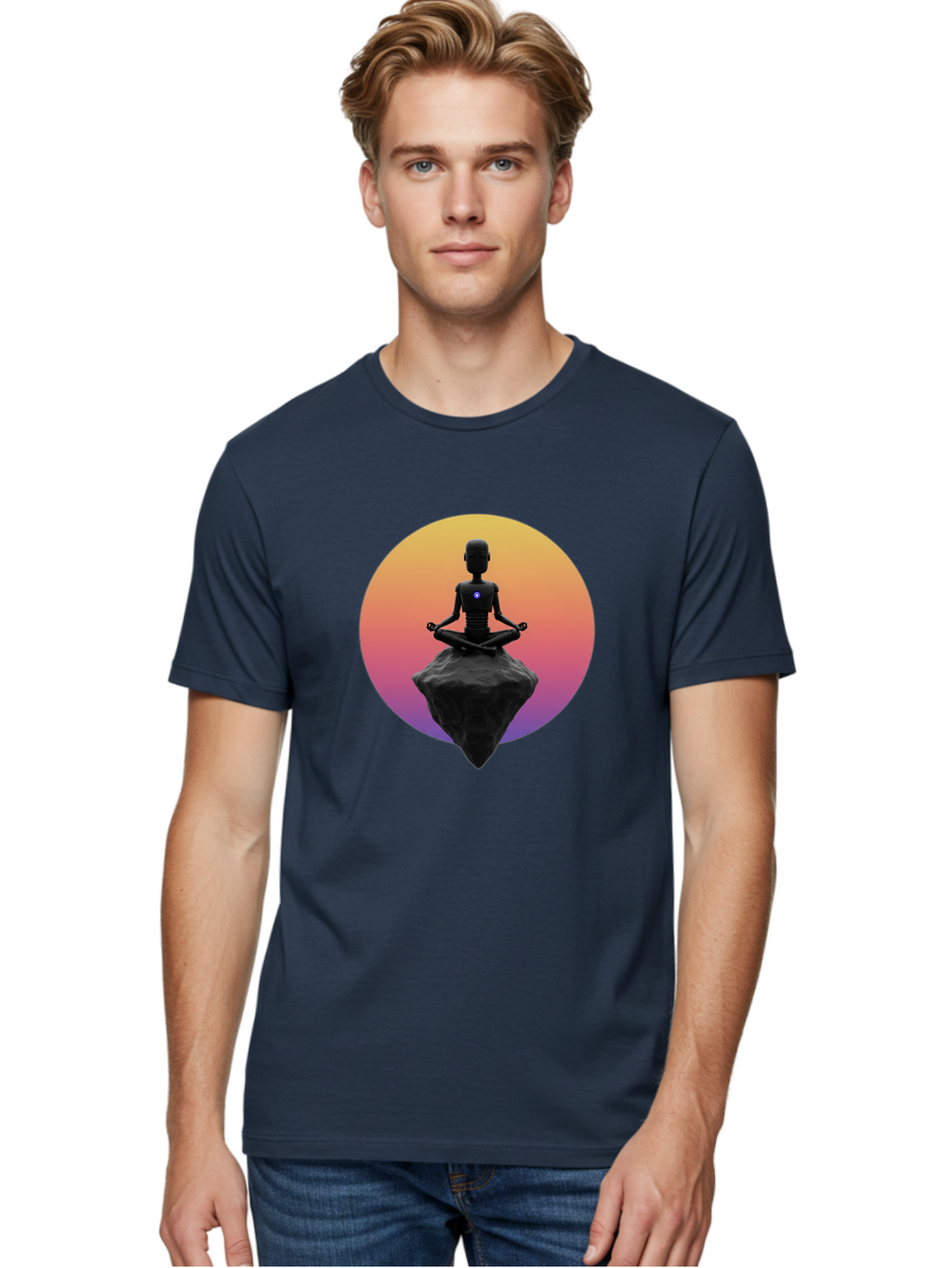 Lotus-Position-Statue Men'S Graphic Tee, 100% Cotton, Comfortable Casual Summer Wear, Machine Washable, Vintage Camera, Old Camera, Antique Camera, Black Camera, Classic Photography, Photography Equipment, Nostalgic Device, Film Camera, Bam811