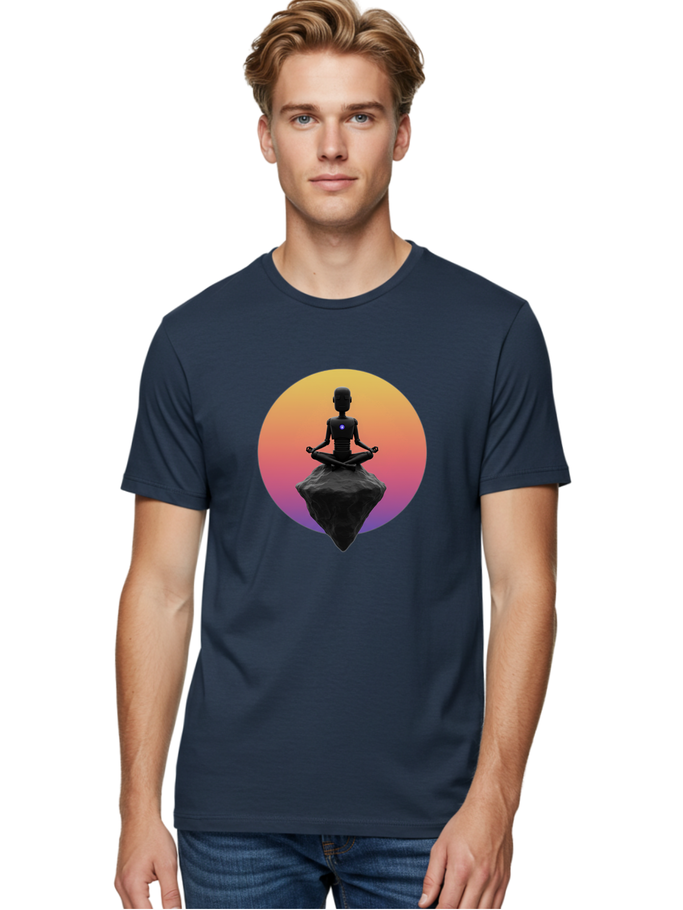 Lotus-Position-Statue Men'S Graphic Tee, 100% Cotton, Comfortable Casual Summer Wear, Machine Washable, Vintage Camera, Old Camera, Antique Camera, Black Camera, Classic Photography, Photography Equipment, Nostalgic Device, Film Camera, Bam811