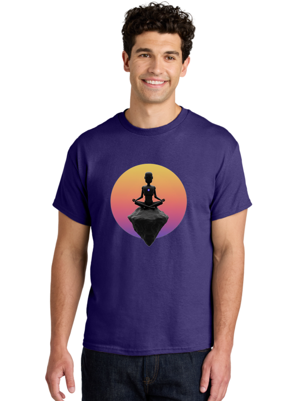 Lotus-Position-Statue Men'S Graphic Tee, 100% Cotton, Comfortable Casual Summer Wear, Machine Washable, Vintage Camera, Old Camera, Antique Camera, Black Camera, Classic Photography, Photography Equipment, Nostalgic Device, Film Camera, Bam811