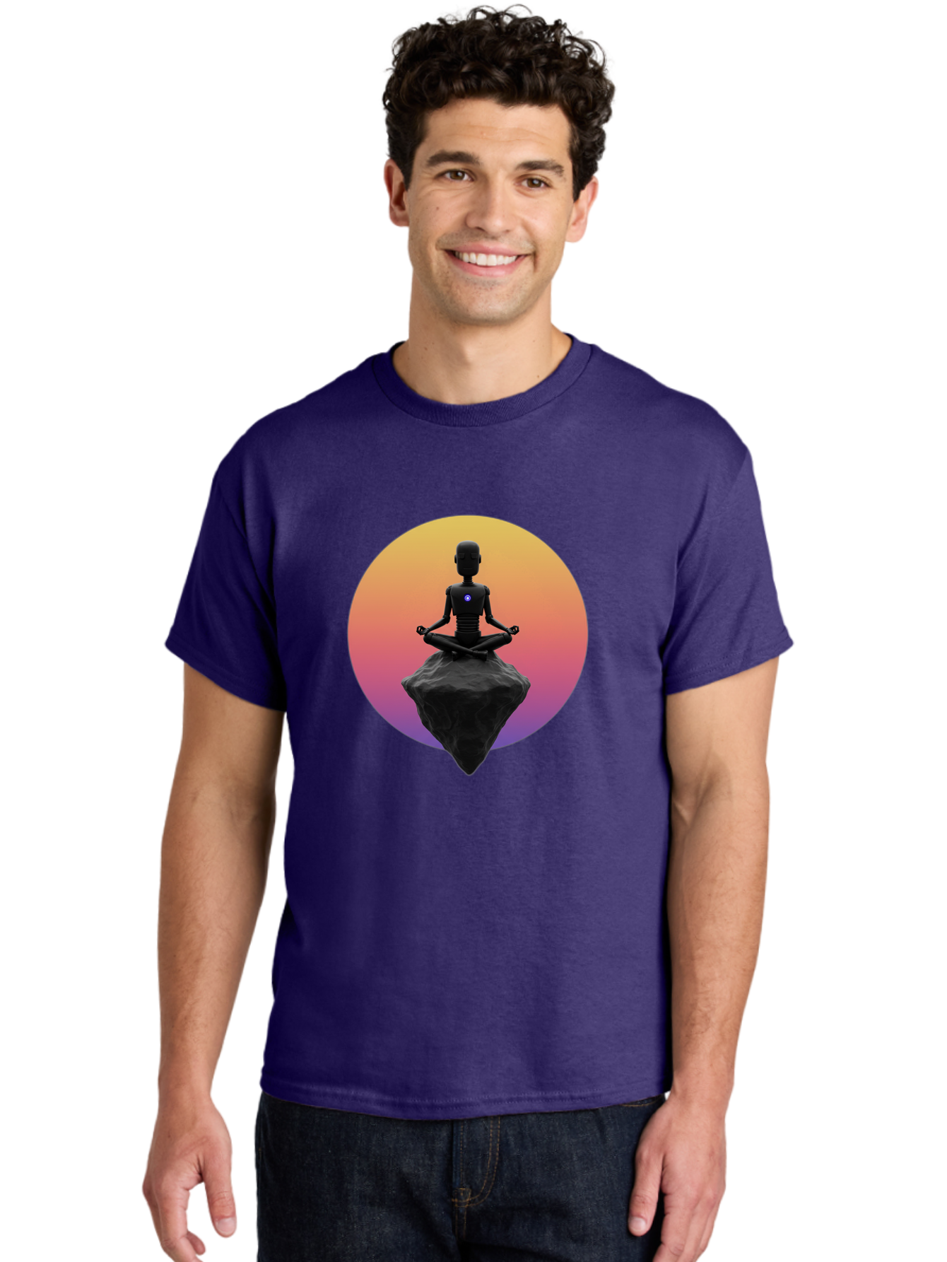 Lotus-Position-Statue Men'S Graphic Tee, 100% Cotton, Comfortable Casual Summer Wear, Machine Washable, Vintage Camera, Old Camera, Antique Camera, Black Camera, Classic Photography, Photography Equipment, Nostalgic Device, Film Camera, Bam811