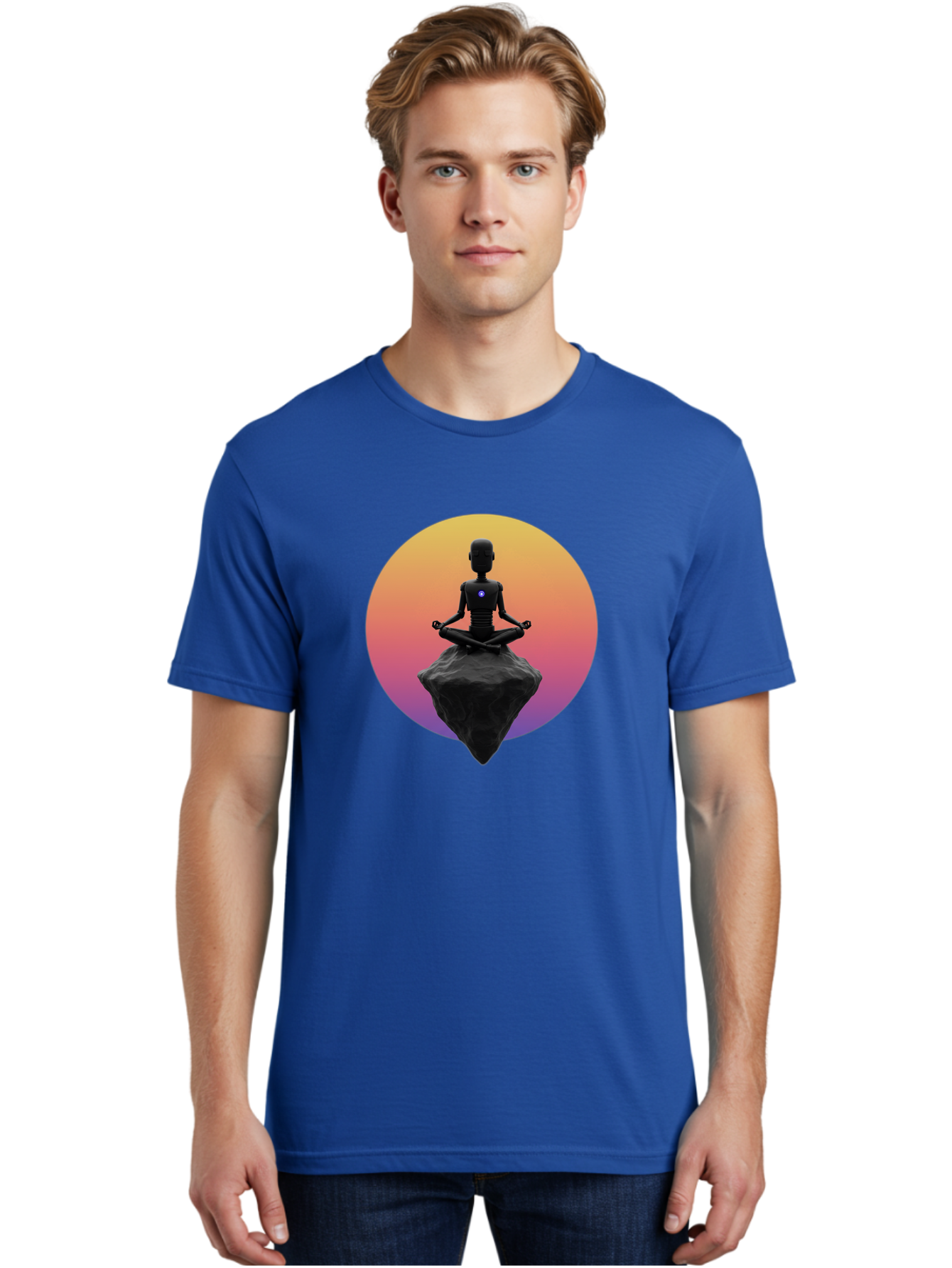 Lotus-Position-Statue Men'S Graphic Tee, 100% Cotton, Comfortable Casual Summer Wear, Machine Washable, Vintage Camera, Old Camera, Antique Camera, Black Camera, Classic Photography, Photography Equipment, Nostalgic Device, Film Camera, Bam811