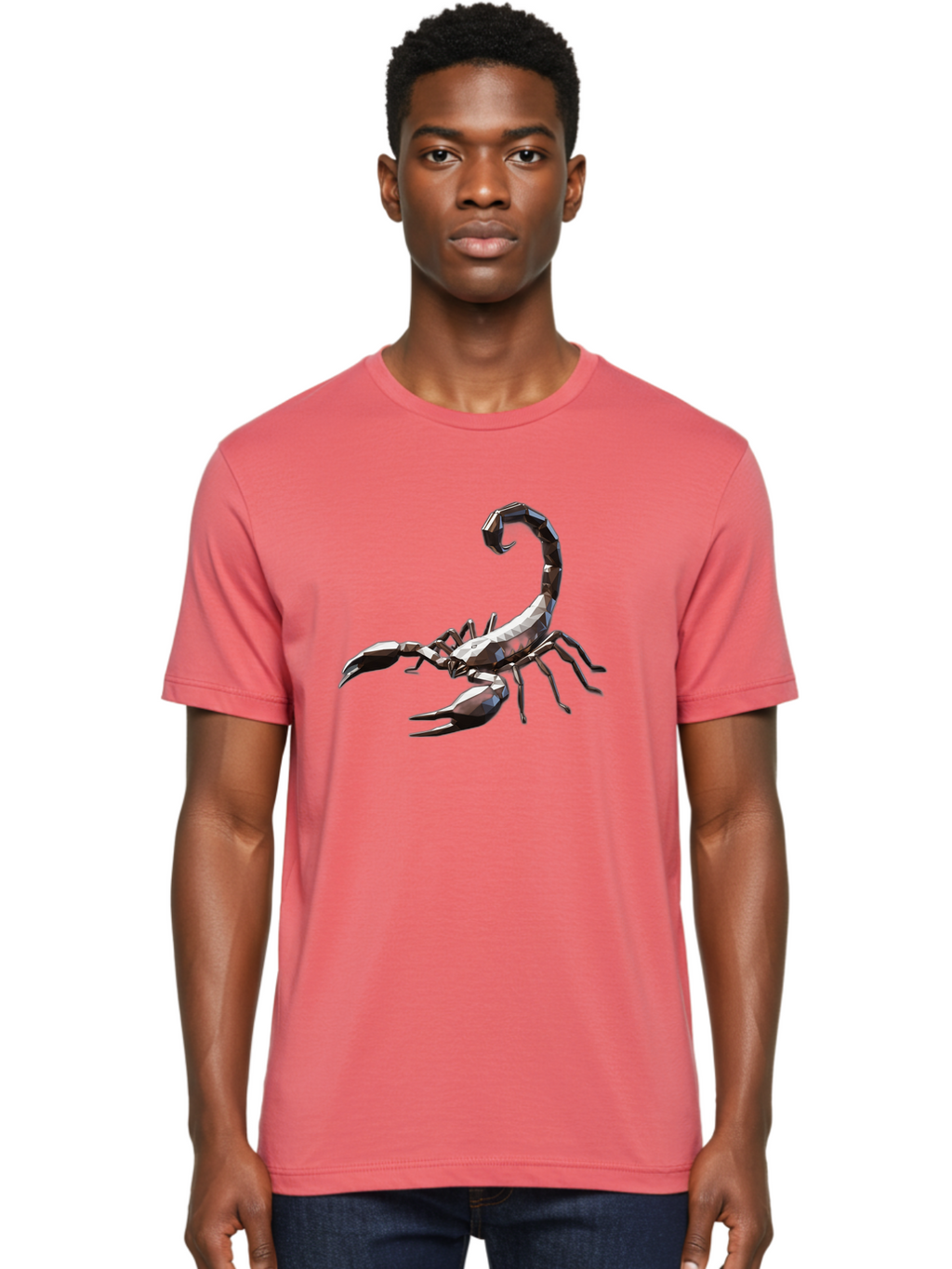 Low-Poly-Scorpion Men'S Graphic Tee, 100% Cotton, Comfortable Casual Summer Wear, Machine Washable, Vintage Camera, Old Camera, Antique Camera, Black Camera, Classic Photography, Photography Equipment, Nostalgic Device, Film Camera, Camera Art Bam815