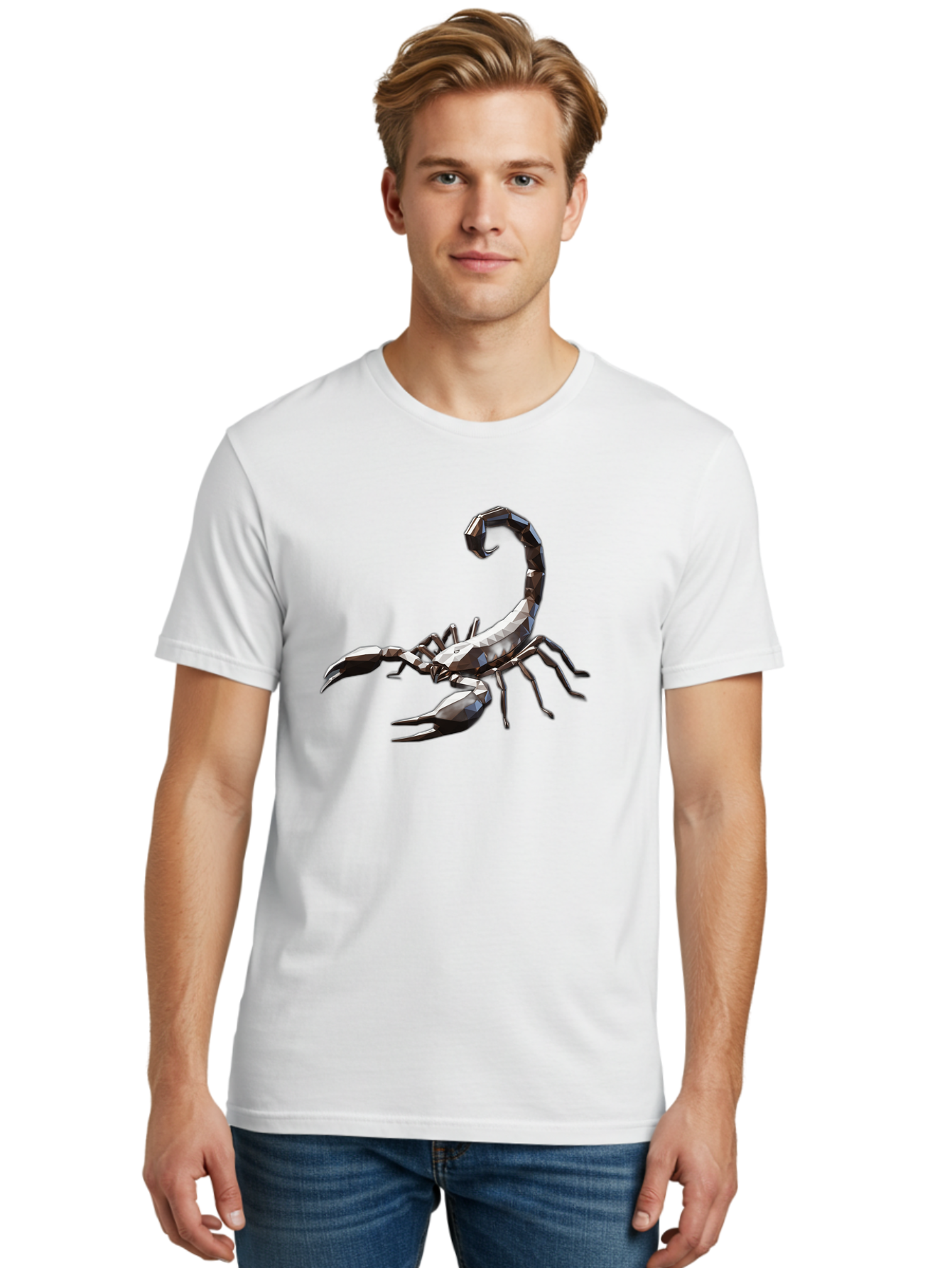 Low-Poly-Scorpion Men'S Graphic Tee, 100% Cotton, Comfortable Casual Summer Wear, Machine Washable, Vintage Camera, Old Camera, Antique Camera, Black Camera, Classic Photography, Photography Equipment, Nostalgic Device, Film Camera, Camera Art Bam815