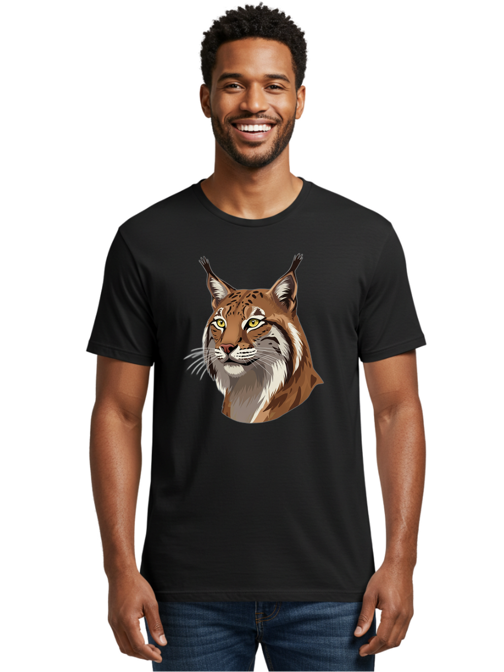 Lynx-Head Men'S Graphic Tee, 100% Cotton, Comfortable Casual Summer Wear, Machine Washable, Vintage Camera, Old Camera, Antique Camera, Black Camera, Classic Photography, Photography Equipment, Nostalgic Device, Film Camera, Camera Art Bam819