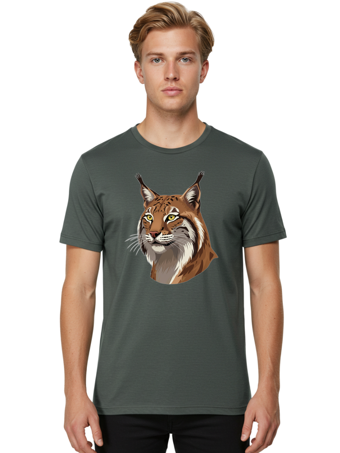 Lynx-Head Men'S Graphic Tee, 100% Cotton, Comfortable Casual Summer Wear, Machine Washable, Vintage Camera, Old Camera, Antique Camera, Black Camera, Classic Photography, Photography Equipment, Nostalgic Device, Film Camera, Camera Art Bam819