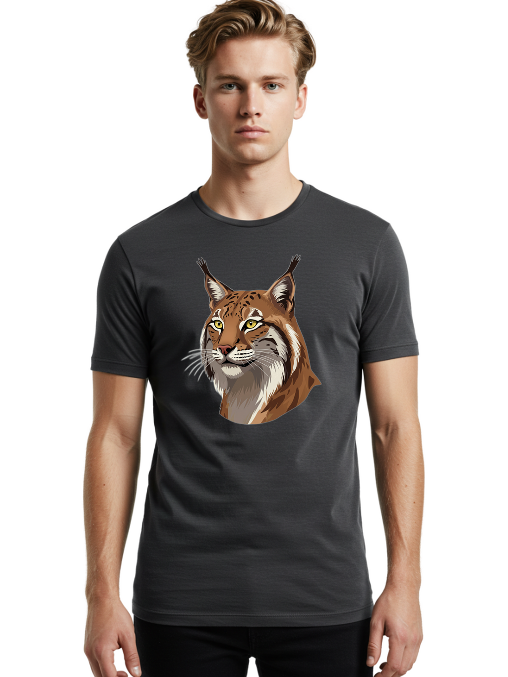 Lynx-Head Men'S Graphic Tee, 100% Cotton, Comfortable Casual Summer Wear, Machine Washable, Vintage Camera, Old Camera, Antique Camera, Black Camera, Classic Photography, Photography Equipment, Nostalgic Device, Film Camera, Camera Art Bam819