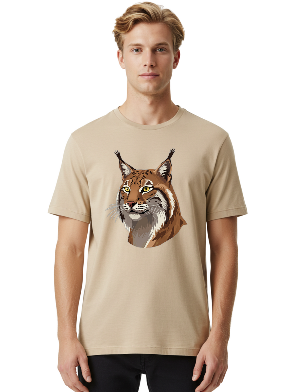 Lynx-Head Men'S Graphic Tee, 100% Cotton, Comfortable Casual Summer Wear, Machine Washable, Vintage Camera, Old Camera, Antique Camera, Black Camera, Classic Photography, Photography Equipment, Nostalgic Device, Film Camera, Camera Art Bam819