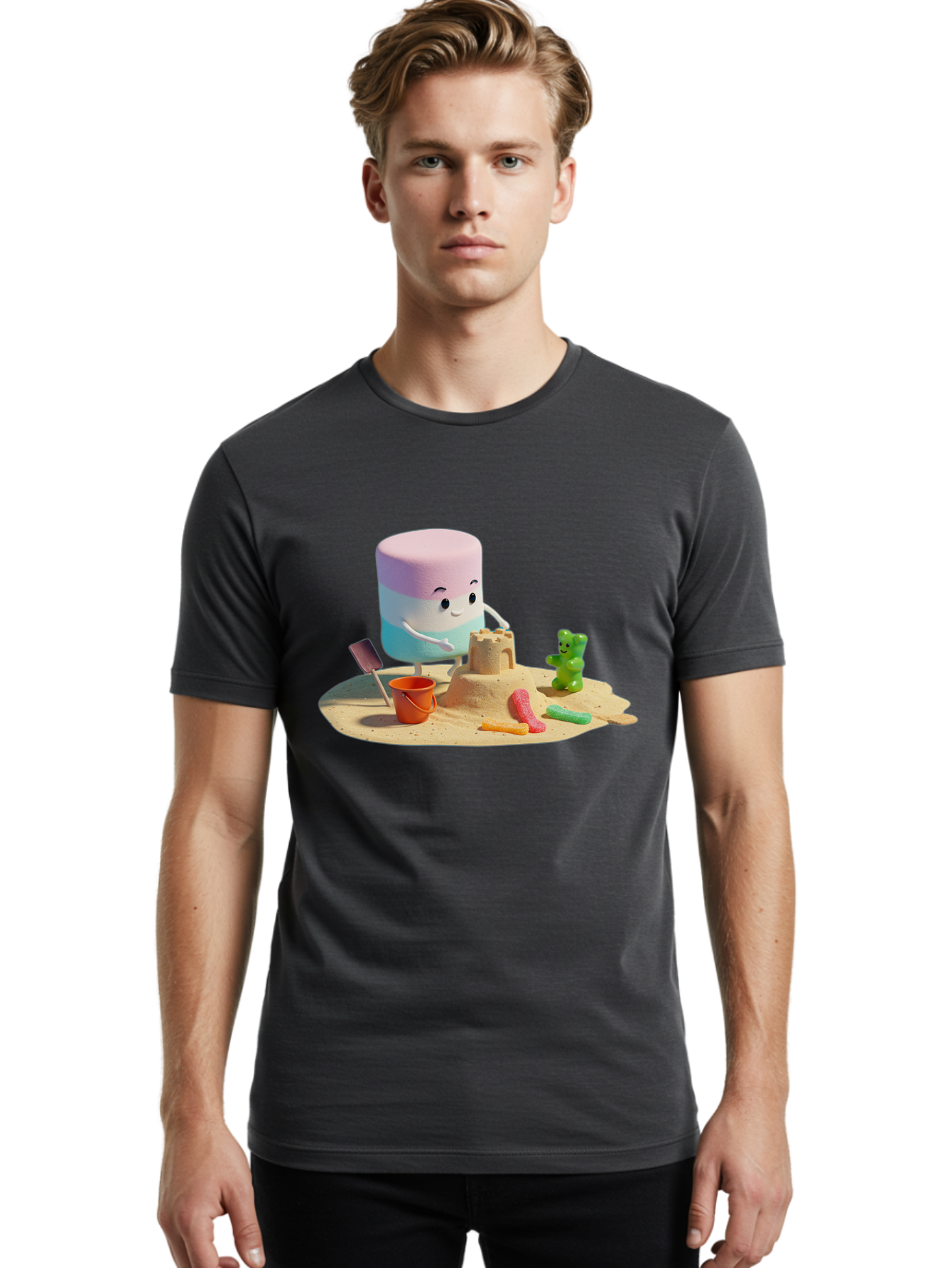 Macaroon-Character Men'S Graphic Tee, 100% Cotton, Comfortable Casual Summer Wear, Machine Washable, Vintage Camera, Old Camera, Antique Camera, Black Camera, Classic Photography, Photography Equipment, Nostalgic Device, Film Camera, Bam821