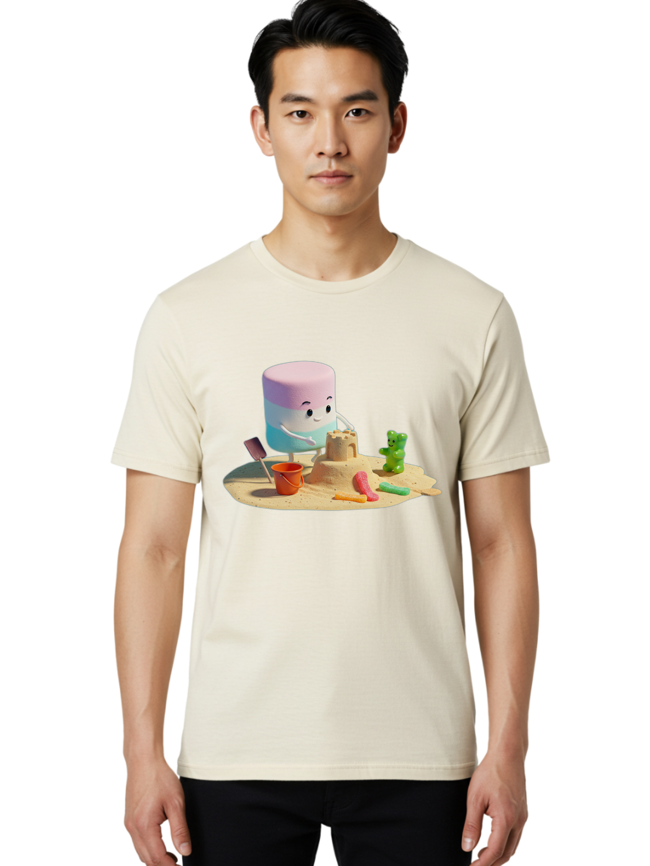 Macaroon-Character Men'S Graphic Tee, 100% Cotton, Comfortable Casual Summer Wear, Machine Washable, Vintage Camera, Old Camera, Antique Camera, Black Camera, Classic Photography, Photography Equipment, Nostalgic Device, Film Camera, Bam821