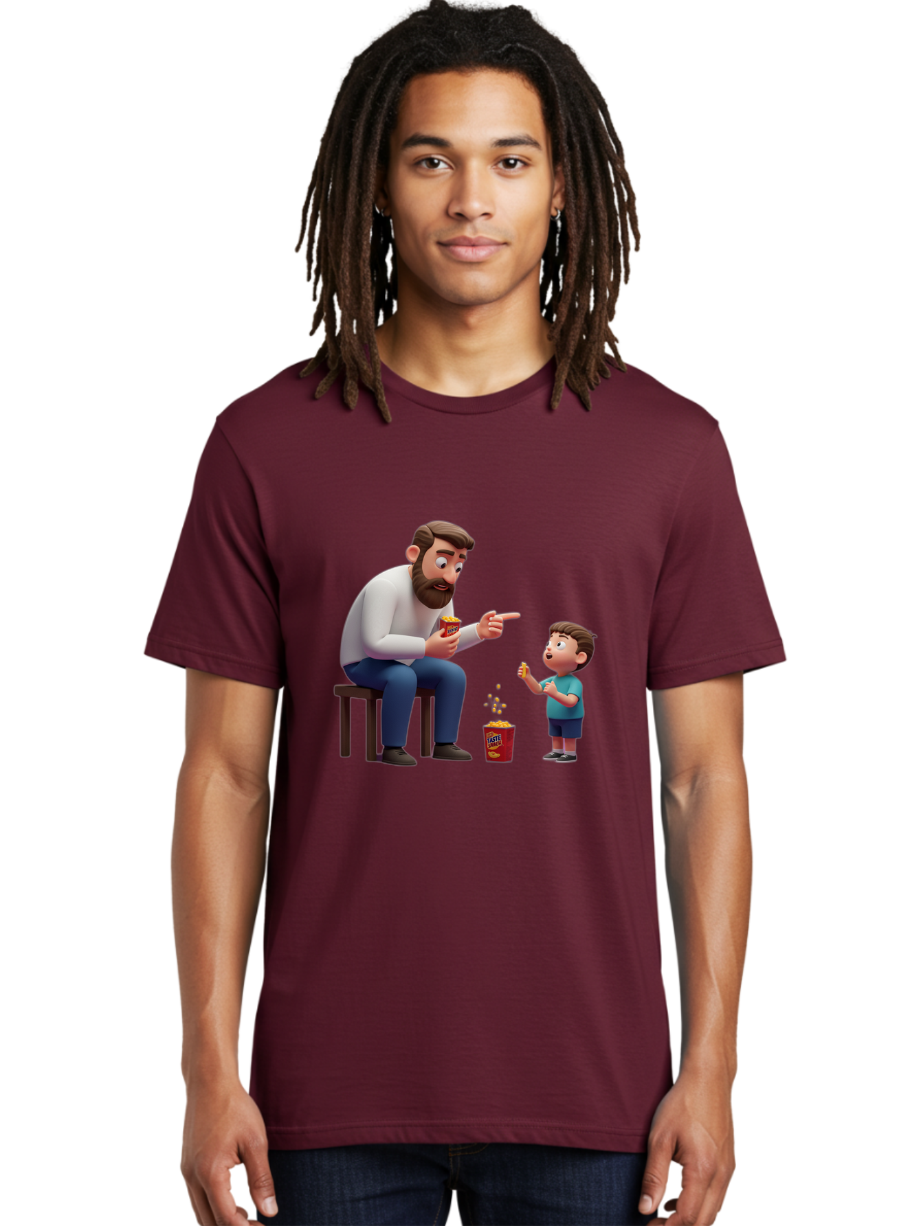 Man-And-Boy-With-Popcorn Men'S Graphic Tee, 100% Cotton, Comfortable Casual Summer Wear, Machine Washable, Vintage Camera, Old Camera, Antique Camera, Black Camera, Classic Photography, Photography Equipment, Nostalgic Device, Film Camera, Bam823