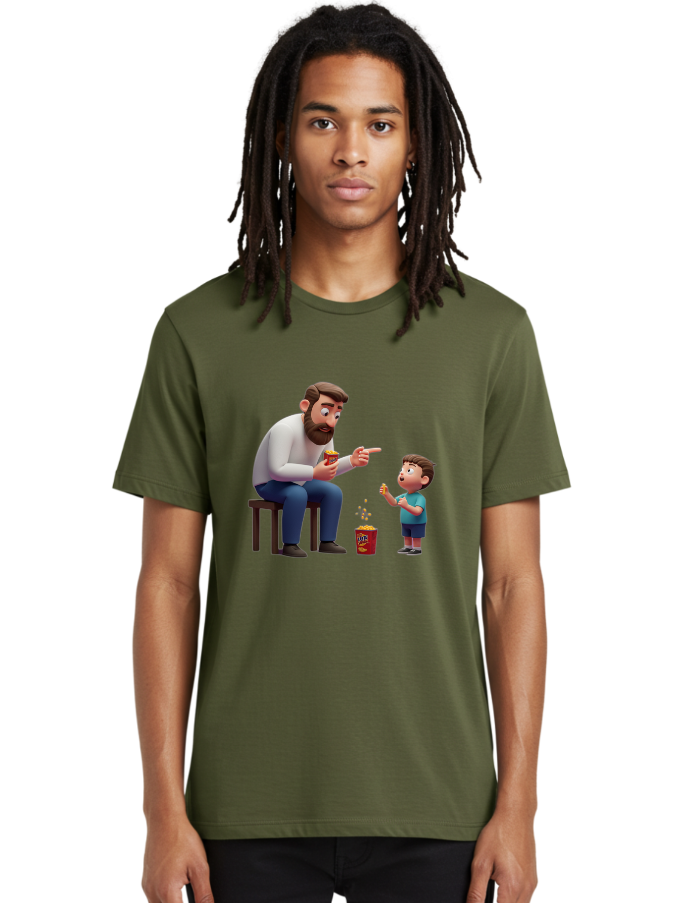 Man-And-Boy-With-Popcorn Men'S Graphic Tee, 100% Cotton, Comfortable Casual Summer Wear, Machine Washable, Vintage Camera, Old Camera, Antique Camera, Black Camera, Classic Photography, Photography Equipment, Nostalgic Device, Film Camera, Bam823