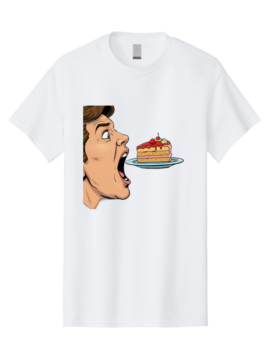 Man-Looking-At-Cake Men'S Graphic Tee, 100% Cotton, Comfortable Casual Summer Wear, Machine Washable, Vintage Camera, Old Camera, Antique Camera, Black Camera, Classic Photography, Photography Equipment, Nostalgic Device, Film Camera, Bam827