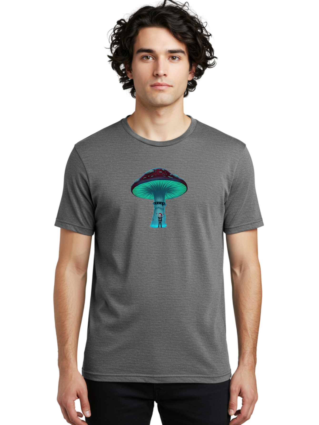 Man-Under-Mushroom Men'S Graphic Tee, 100% Cotton, Comfortable Casual Summer Wear, Machine Washable, Vintage Camera, Old Camera, Antique Camera, Black Camera, Classic Photography, Photography Equipment, Nostalgic Device, Film Camera, Bam829