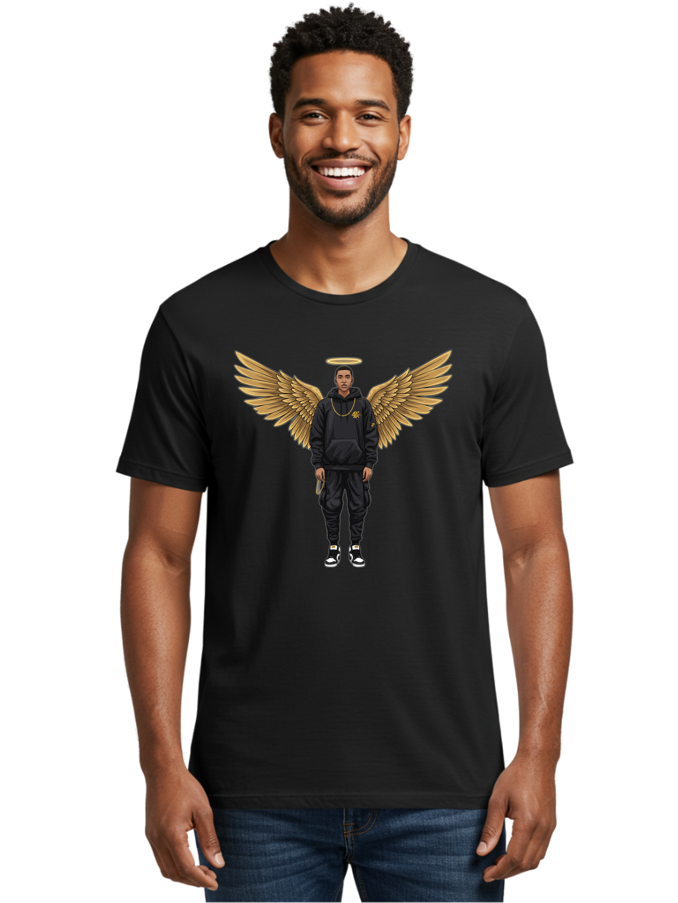 Man-With-Golden-Wings Men'S Graphic Tee, 100% Cotton, Comfortable Casual Summer Wear, Machine Washable, Vintage Camera, Old Camera, Antique Camera, Black Camera, Classic Photography, Photography Equipment, Nostalgic Device, Film Camera, Bam830