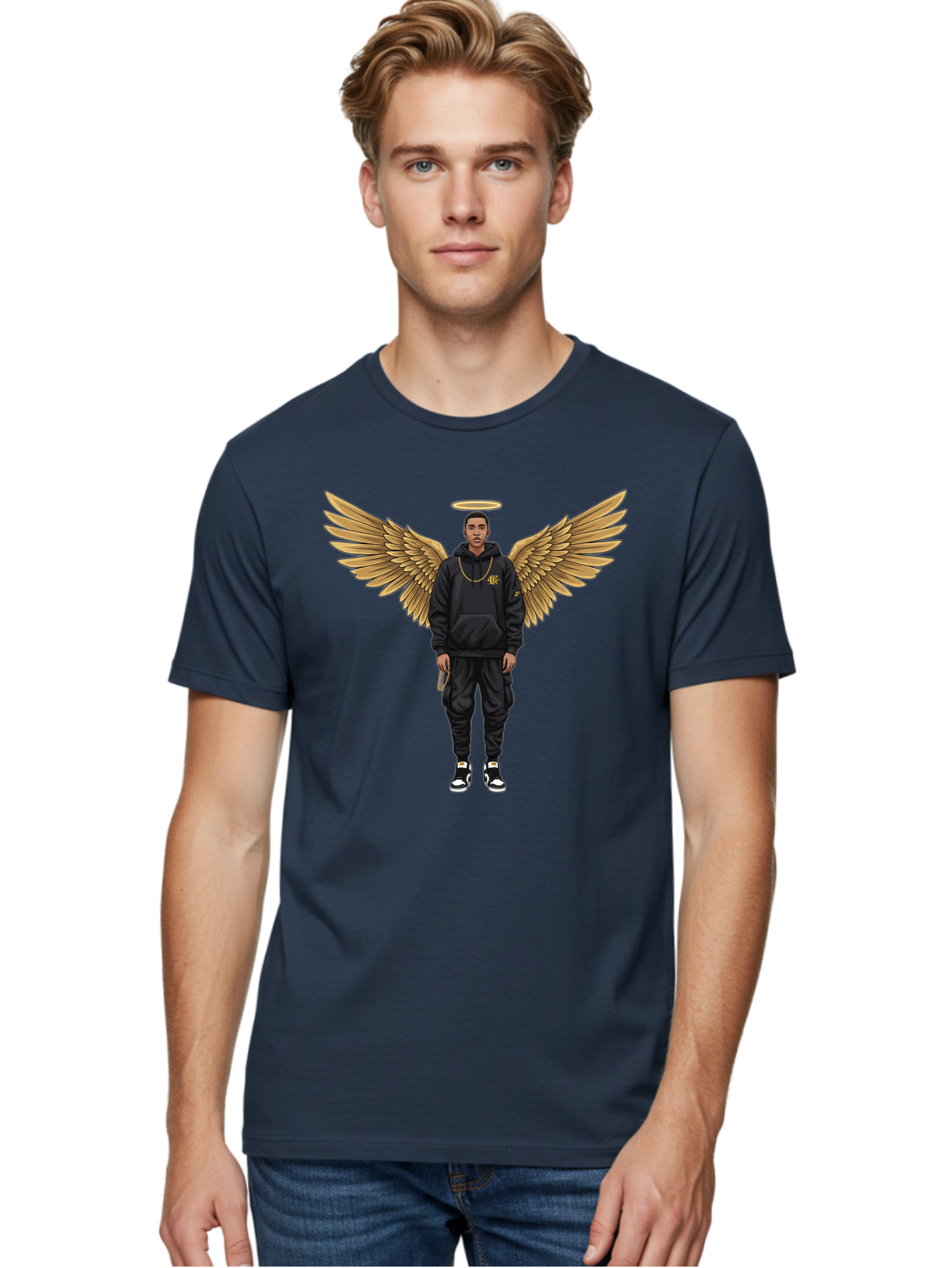 Man-With-Golden-Wings Men'S Graphic Tee, 100% Cotton, Comfortable Casual Summer Wear, Machine Washable, Vintage Camera, Old Camera, Antique Camera, Black Camera, Classic Photography, Photography Equipment, Nostalgic Device, Film Camera, Bam830