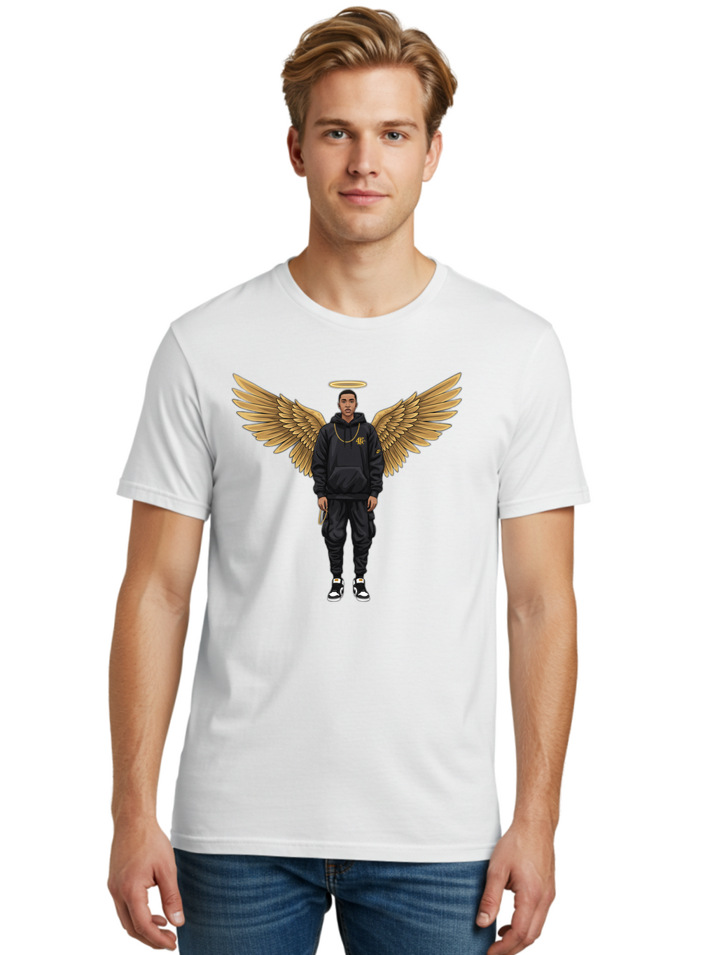 Man-With-Golden-Wings Men'S Graphic Tee, 100% Cotton, Comfortable Casual Summer Wear, Machine Washable, Vintage Camera, Old Camera, Antique Camera, Black Camera, Classic Photography, Photography Equipment, Nostalgic Device, Film Camera, Bam830