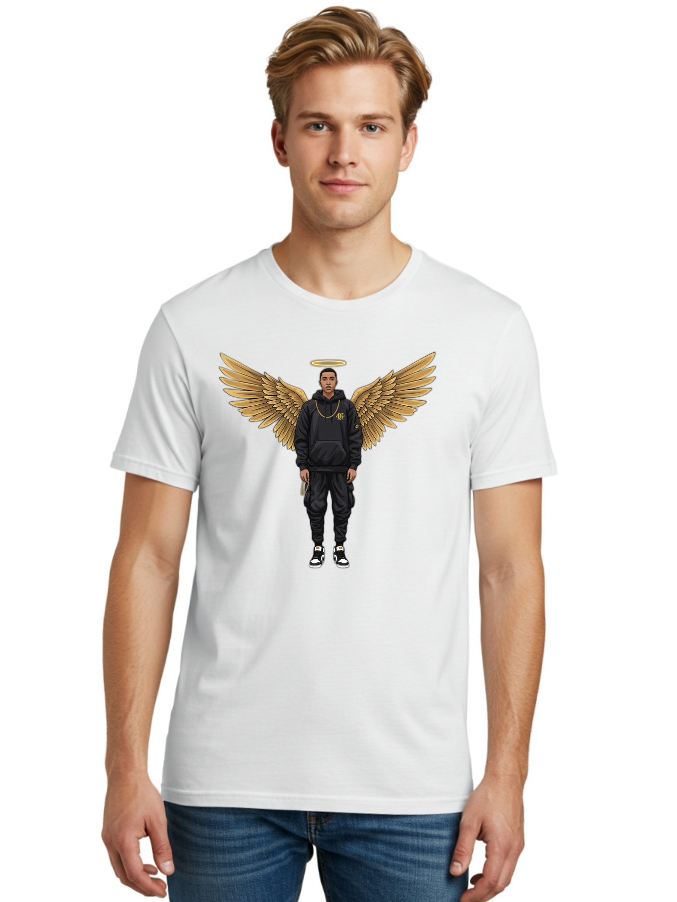 Man-With-Golden-Wings Men'S Graphic Tee, 100% Cotton, Comfortable Casual Summer Wear, Machine Washable, Vintage Camera, Old Camera, Antique Camera, Black Camera, Classic Photography, Photography Equipment, Nostalgic Device, Film Camera, Bam830