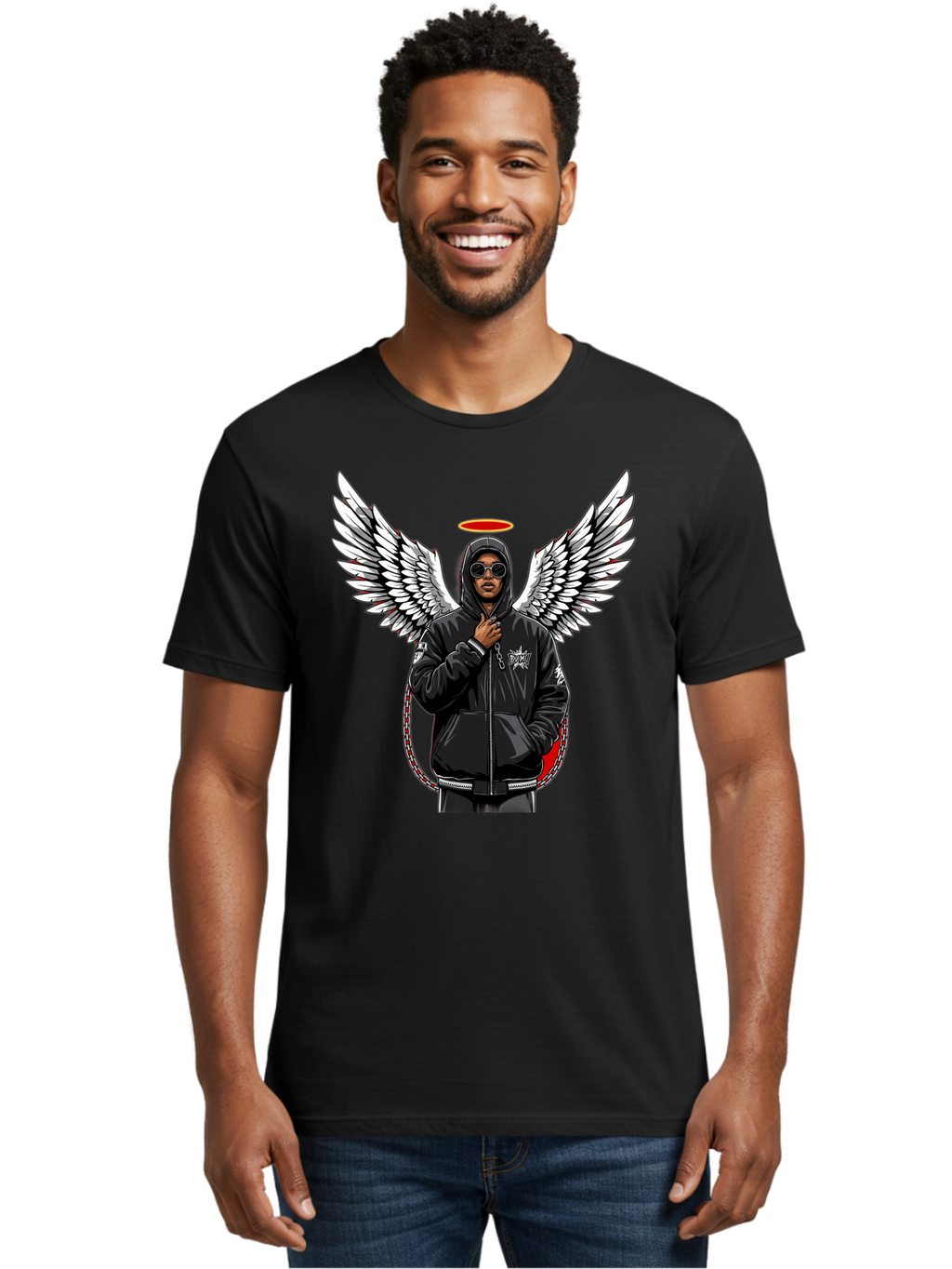 Man-With-Wings Men'S Graphic Tee, 100% Cotton, Comfortable Casual Summer Wear, Machine Washable, Vintage Camera, Old Camera, Antique Camera, Black Camera, Classic Photography, Photography Equipment, Nostalgic Device, Film Camera, Camera Art Bam831