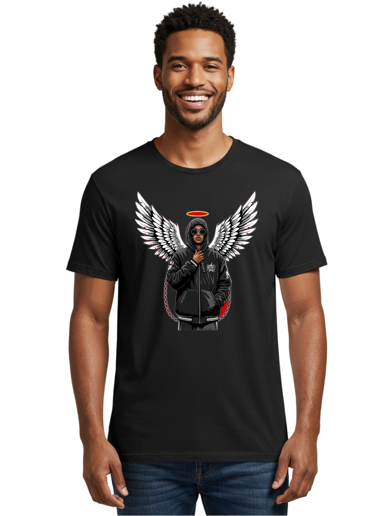 Man-With-Wings Men'S Graphic Tee, 100% Cotton, Comfortable Casual Summer Wear, Machine Washable, Vintage Camera, Old Camera, Antique Camera, Black Camera, Classic Photography, Photography Equipment, Nostalgic Device, Film Camera, Camera Art Bam831