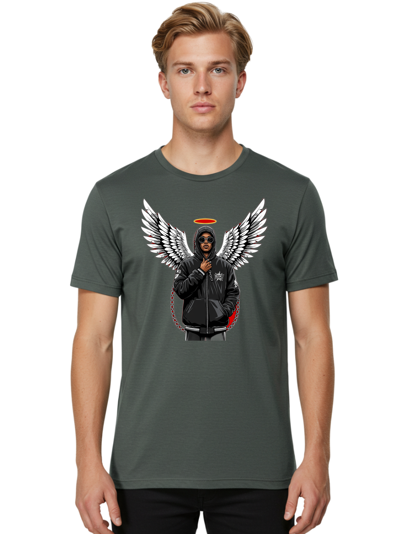 Man-With-Wings Men'S Graphic Tee, 100% Cotton, Comfortable Casual Summer Wear, Machine Washable, Vintage Camera, Old Camera, Antique Camera, Black Camera, Classic Photography, Photography Equipment, Nostalgic Device, Film Camera, Camera Art Bam831