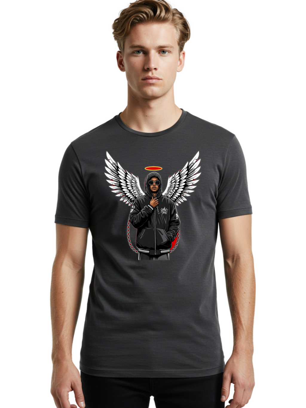 Man-With-Wings Men'S Graphic Tee, 100% Cotton, Comfortable Casual Summer Wear, Machine Washable, Vintage Camera, Old Camera, Antique Camera, Black Camera, Classic Photography, Photography Equipment, Nostalgic Device, Film Camera, Camera Art Bam831