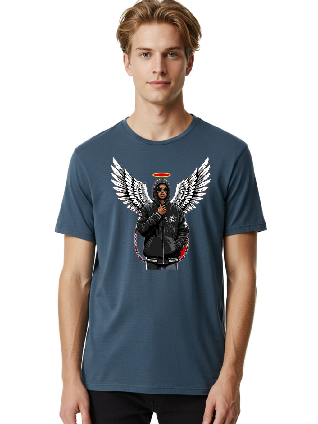 Man-With-Wings Men'S Graphic Tee, 100% Cotton, Comfortable Casual Summer Wear, Machine Washable, Vintage Camera, Old Camera, Antique Camera, Black Camera, Classic Photography, Photography Equipment, Nostalgic Device, Film Camera, Camera Art Bam831