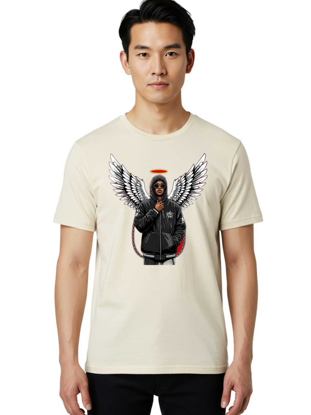Man-With-Wings Men'S Graphic Tee, 100% Cotton, Comfortable Casual Summer Wear, Machine Washable, Vintage Camera, Old Camera, Antique Camera, Black Camera, Classic Photography, Photography Equipment, Nostalgic Device, Film Camera, Camera Art Bam831