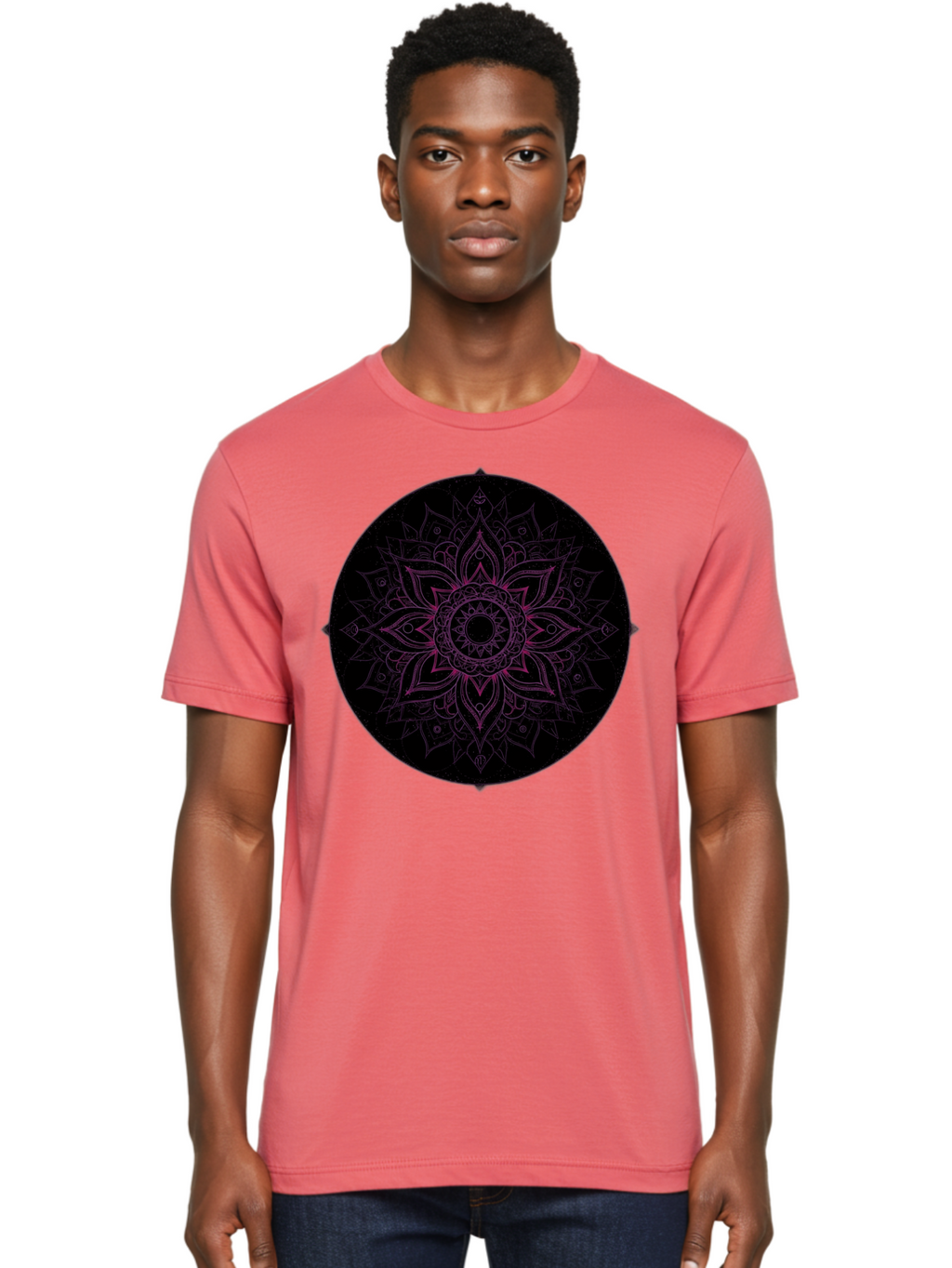 Mandala-Design Men'S Graphic Tee, 100% Cotton, Comfortable Casual Summer Wear, Machine Washable, Vintage Camera, Old Camera, Antique Camera, Black Camera, Classic Photography, Photography Equipment, Nostalgic Device, Film Camera, Camera Art Bam832