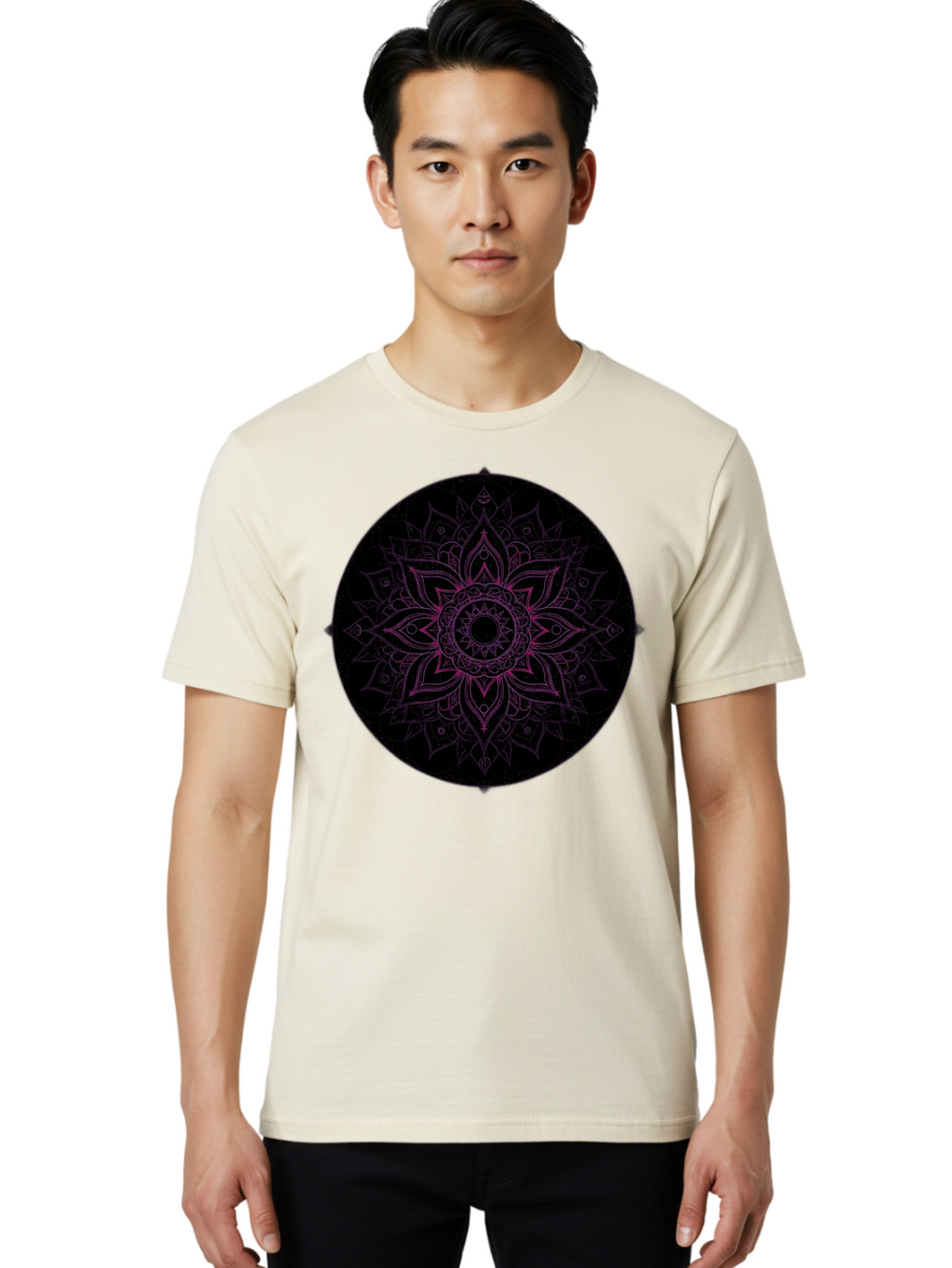 Mandala-Design Men'S Graphic Tee, 100% Cotton, Comfortable Casual Summer Wear, Machine Washable, Vintage Camera, Old Camera, Antique Camera, Black Camera, Classic Photography, Photography Equipment, Nostalgic Device, Film Camera, Camera Art Bam832