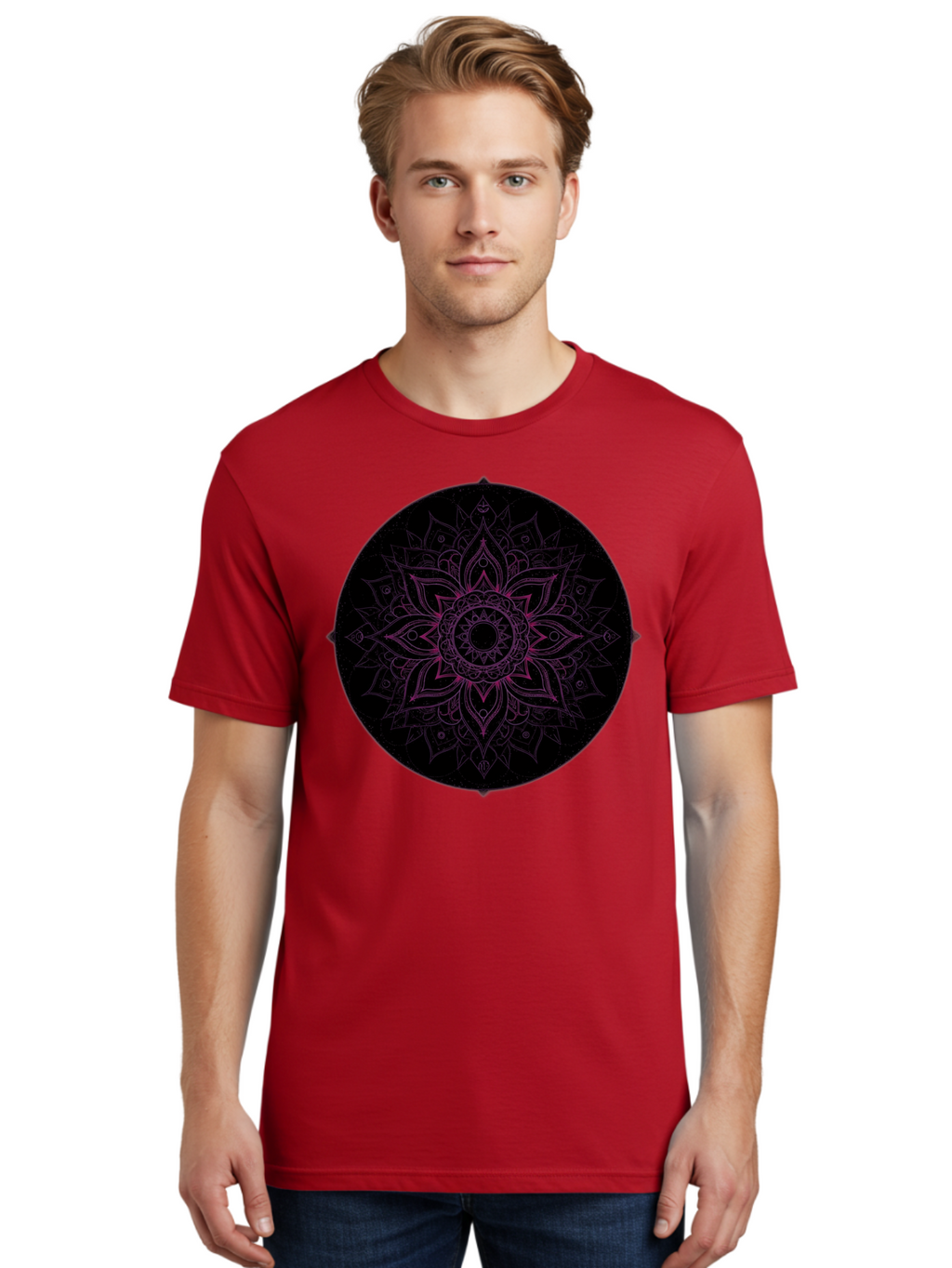 Mandala-Design Men'S Graphic Tee, 100% Cotton, Comfortable Casual Summer Wear, Machine Washable, Vintage Camera, Old Camera, Antique Camera, Black Camera, Classic Photography, Photography Equipment, Nostalgic Device, Film Camera, Camera Art Bam832