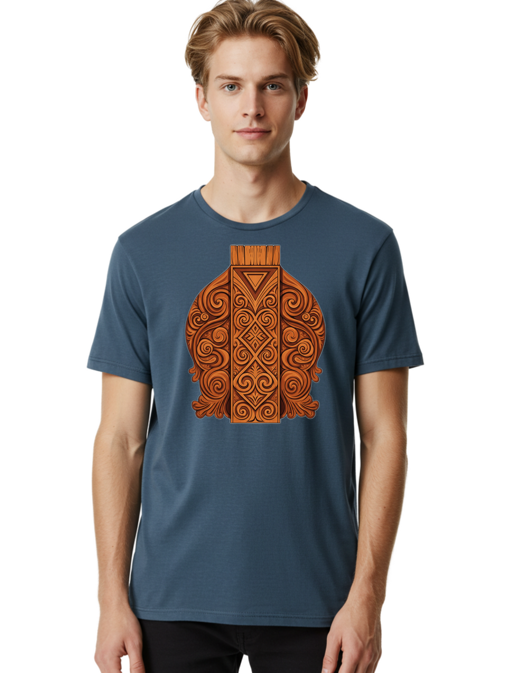 Maori-Wood-Carving Men'S Graphic Tee, 100% Cotton, Comfortable Casual Summer Wear, Machine Washable, Vintage Camera, Old Camera, Antique Camera, Black Camera, Classic Photography, Photography Equipment, Nostalgic Device, Film Camera, Bam833