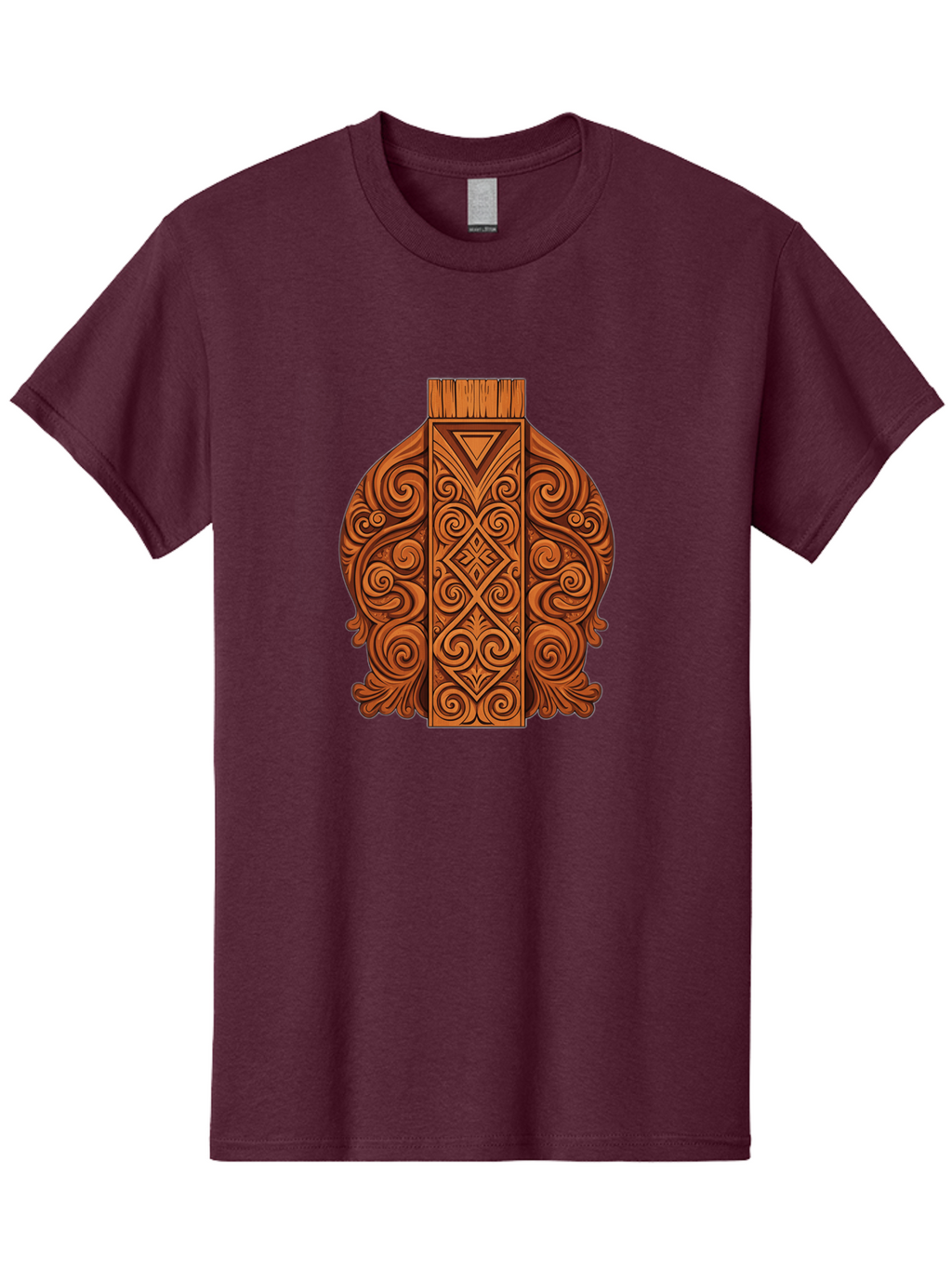 Maori-Wood-Carving Men'S Graphic Tee, 100% Cotton, Comfortable Casual Summer Wear, Machine Washable, Vintage Camera, Old Camera, Antique Camera, Black Camera, Classic Photography, Photography Equipment, Nostalgic Device, Film Camera, Bam833