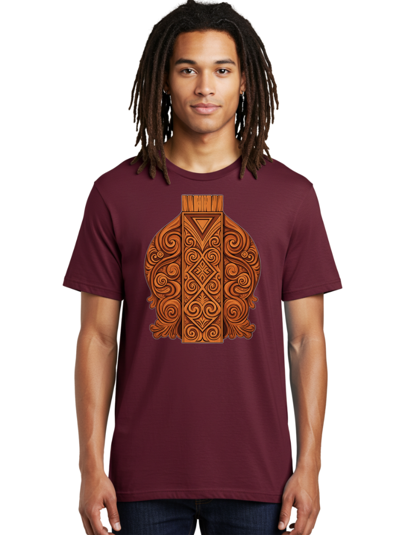 Maori-Wood-Carving Men'S Graphic Tee, 100% Cotton, Comfortable Casual Summer Wear, Machine Washable, Vintage Camera, Old Camera, Antique Camera, Black Camera, Classic Photography, Photography Equipment, Nostalgic Device, Film Camera, Bam833