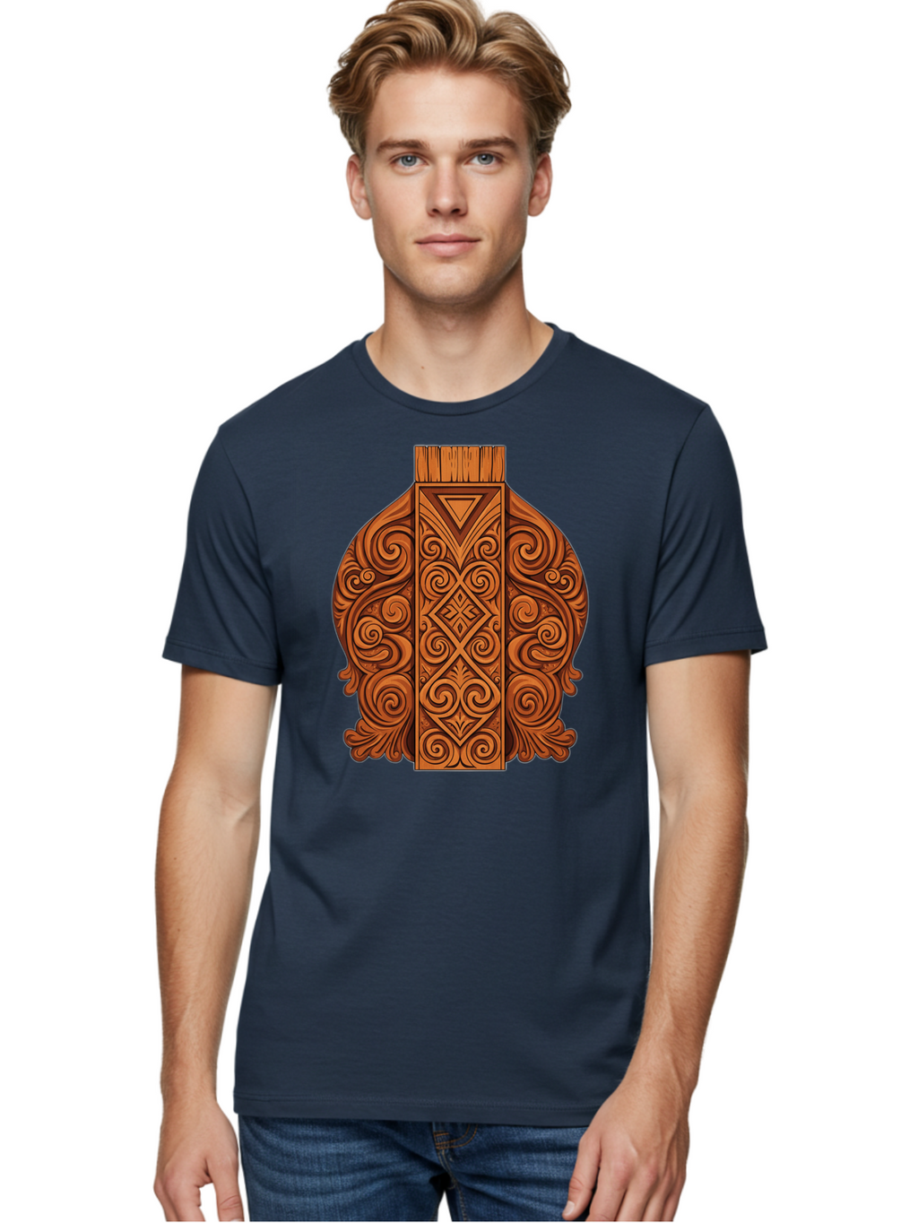 Maori-Wood-Carving Men'S Graphic Tee, 100% Cotton, Comfortable Casual Summer Wear, Machine Washable, Vintage Camera, Old Camera, Antique Camera, Black Camera, Classic Photography, Photography Equipment, Nostalgic Device, Film Camera, Bam833