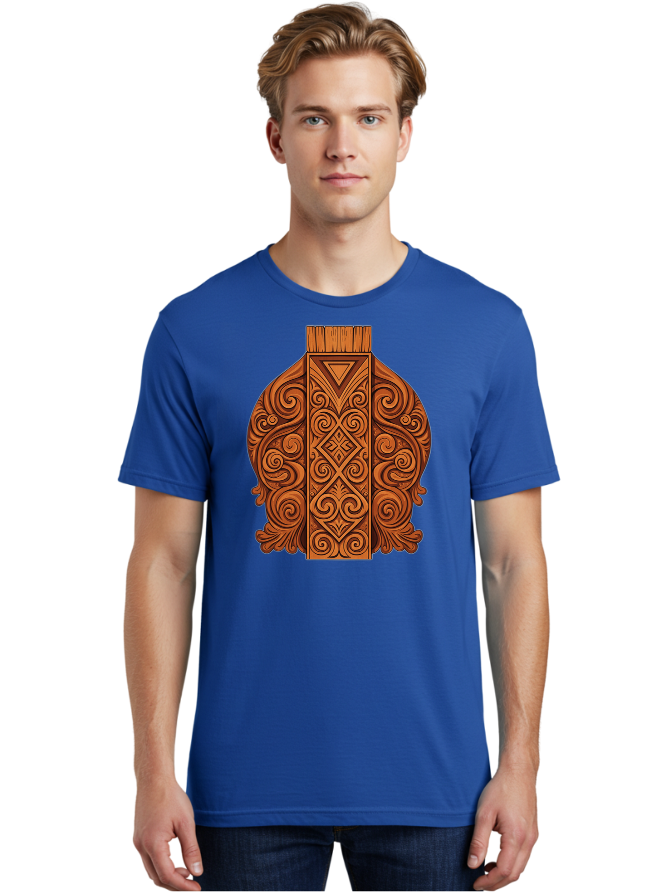 Maori-Wood-Carving Men'S Graphic Tee, 100% Cotton, Comfortable Casual Summer Wear, Machine Washable, Vintage Camera, Old Camera, Antique Camera, Black Camera, Classic Photography, Photography Equipment, Nostalgic Device, Film Camera, Bam833