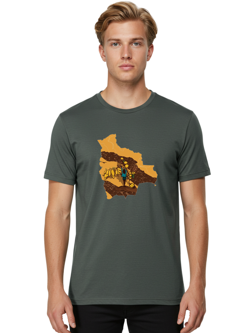 Map-With-Banana-Tree Men'S Graphic Tee, 100% Cotton, Comfortable Casual Summer Wear, Machine Washable, Vintage Camera, Old Camera, Antique Camera, Black Camera, Classic Photography, Photography Equipment, Nostalgic Device, Film Camera, Bam834