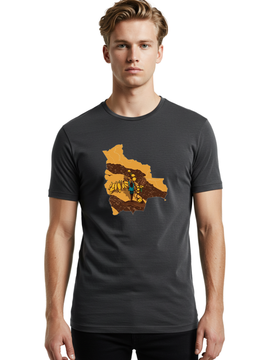 Map-With-Banana-Tree Men'S Graphic Tee, 100% Cotton, Comfortable Casual Summer Wear, Machine Washable, Vintage Camera, Old Camera, Antique Camera, Black Camera, Classic Photography, Photography Equipment, Nostalgic Device, Film Camera, Bam834