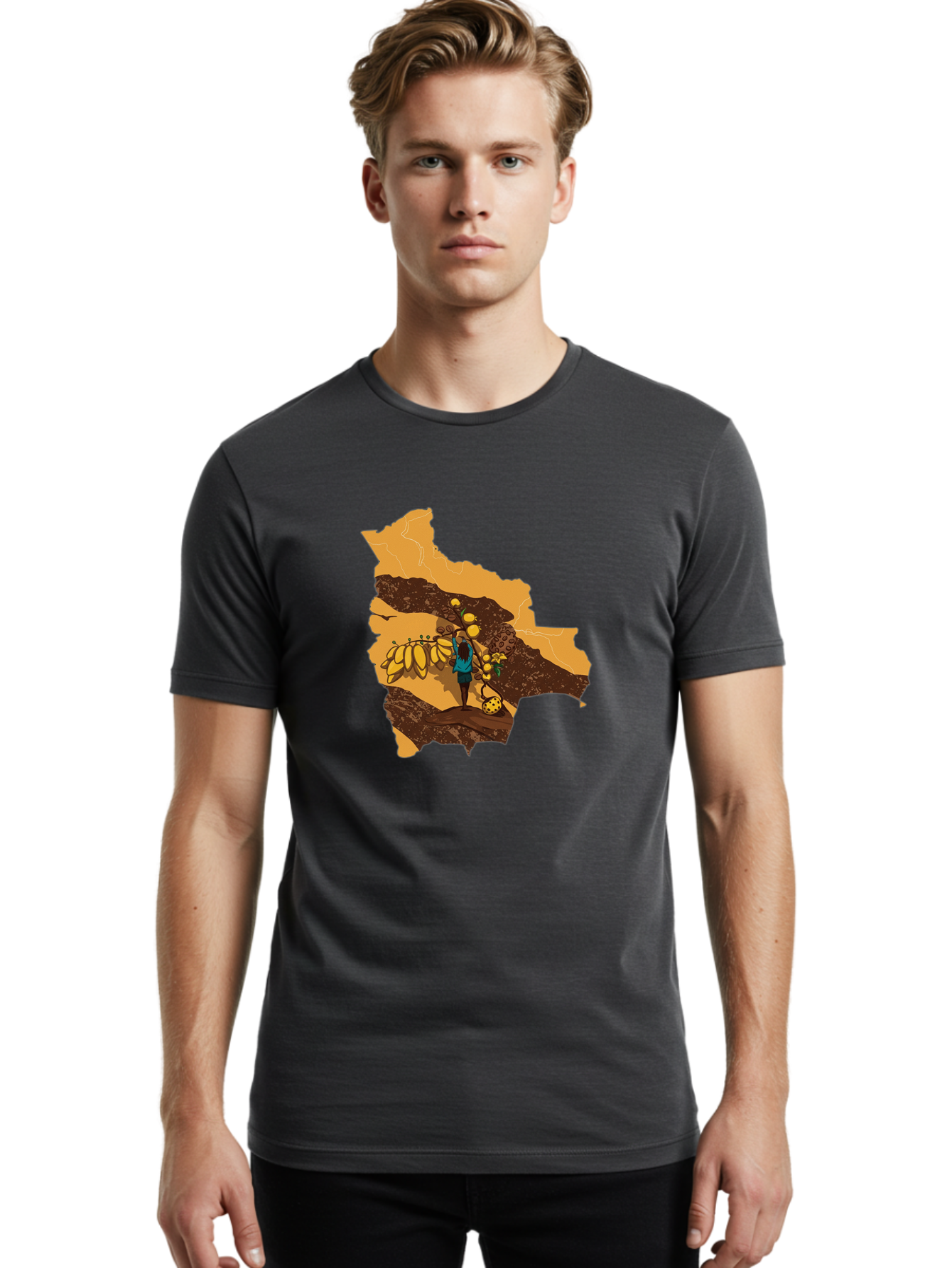 Map-With-Banana-Tree Men'S Graphic Tee, 100% Cotton, Comfortable Casual Summer Wear, Machine Washable, Vintage Camera, Old Camera, Antique Camera, Black Camera, Classic Photography, Photography Equipment, Nostalgic Device, Film Camera, Bam834