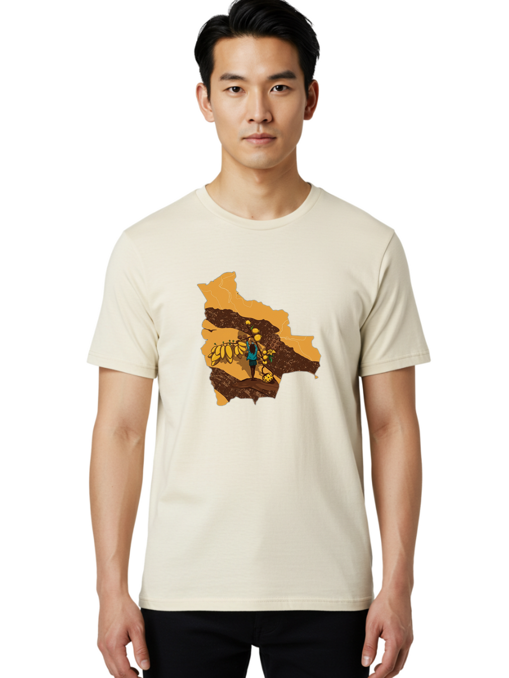Map-With-Banana-Tree Men'S Graphic Tee, 100% Cotton, Comfortable Casual Summer Wear, Machine Washable, Vintage Camera, Old Camera, Antique Camera, Black Camera, Classic Photography, Photography Equipment, Nostalgic Device, Film Camera, Bam834